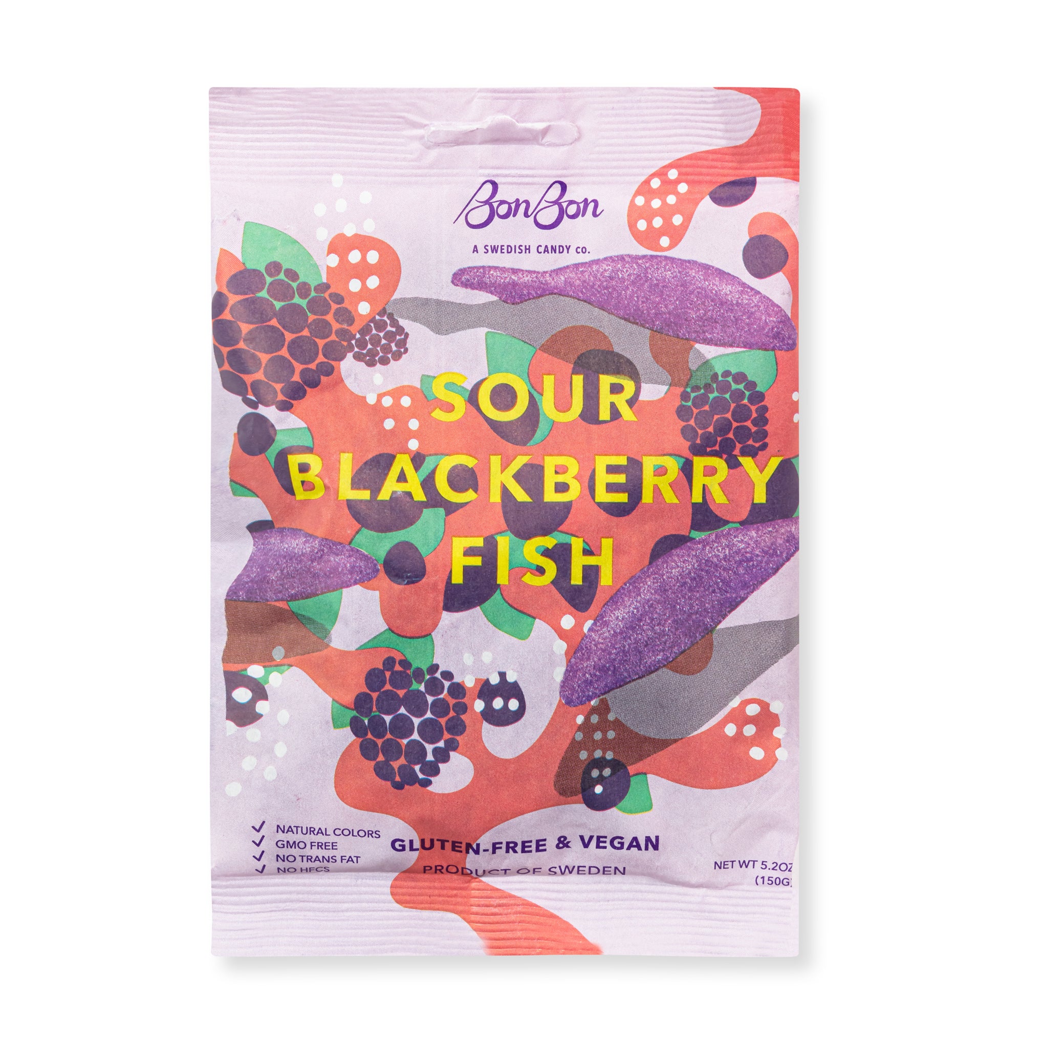 Gummy Fish Candy - Sour Blackberry