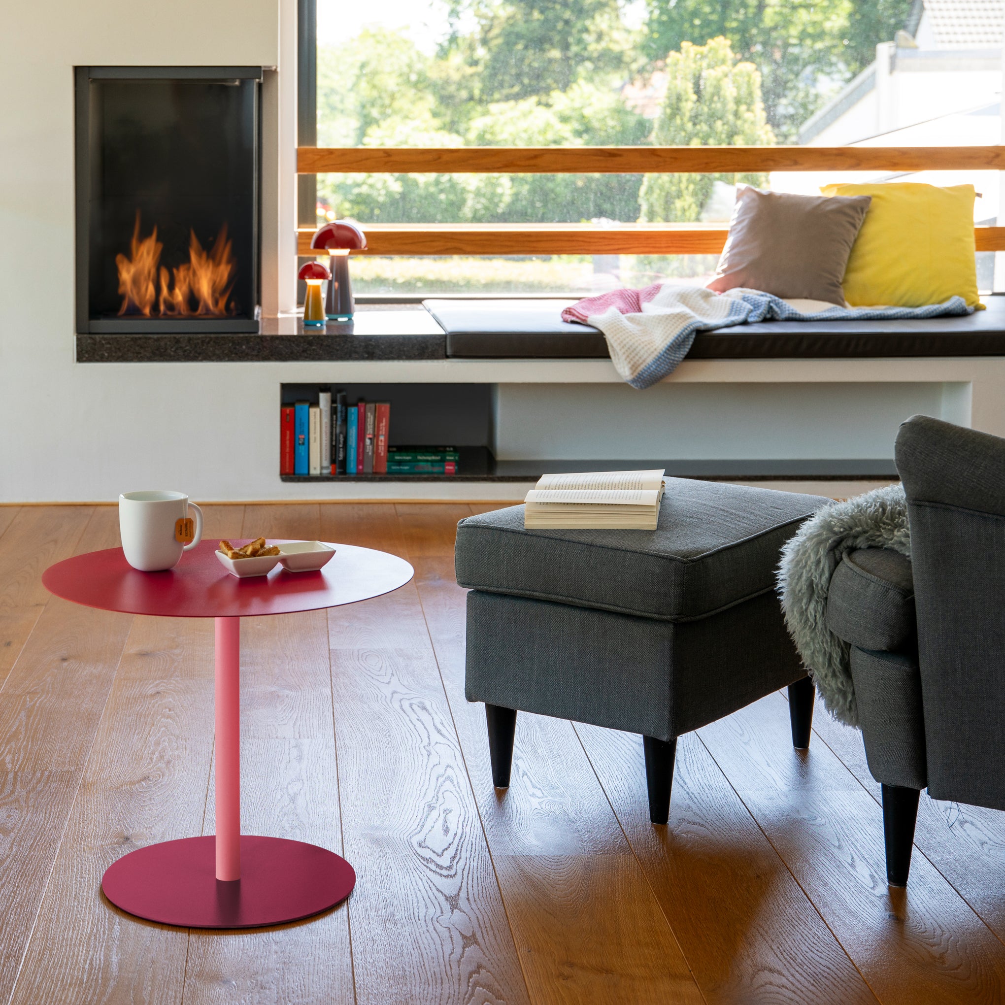 Rondo Side Table - Coral - Image 2