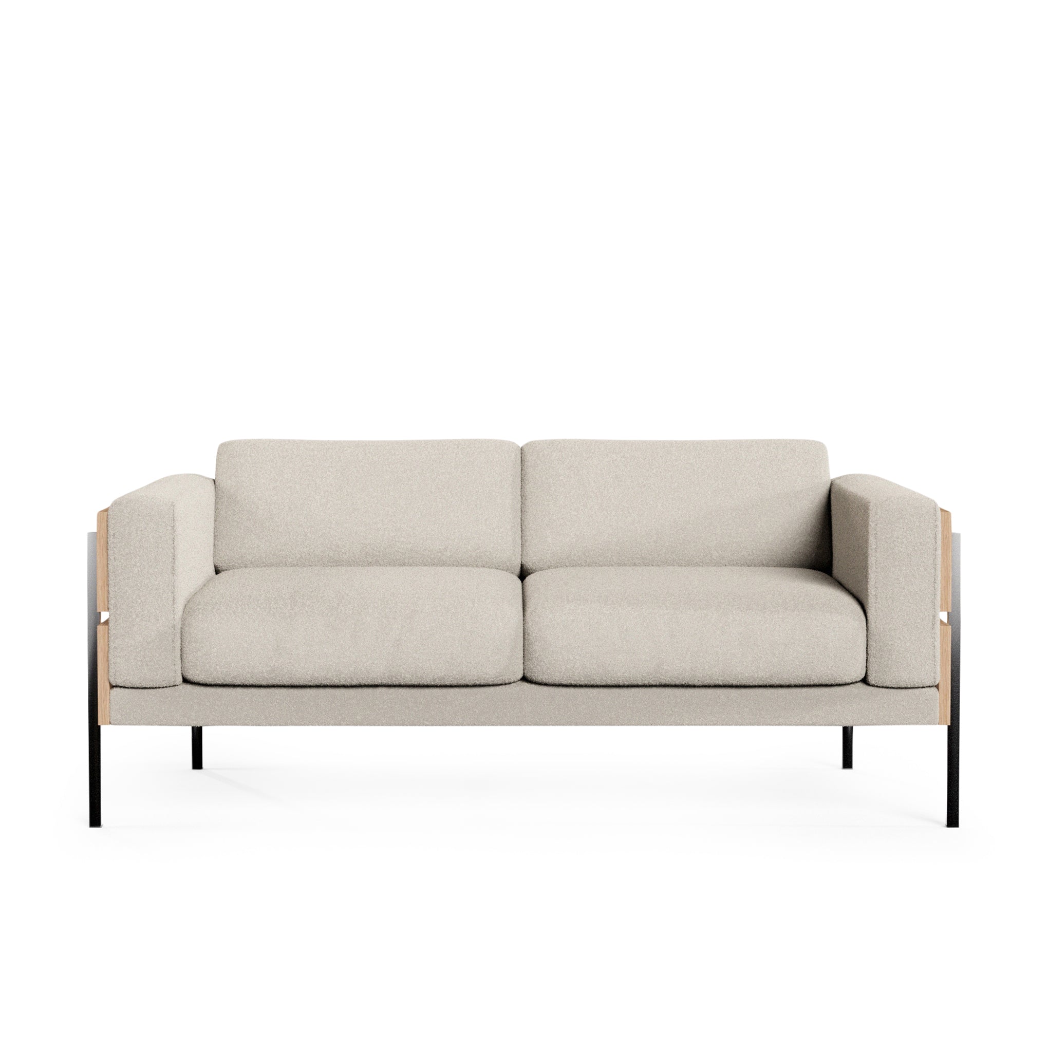 Forum 2-Seater Sofa - Oak/ Chalk Boucle - Image 2