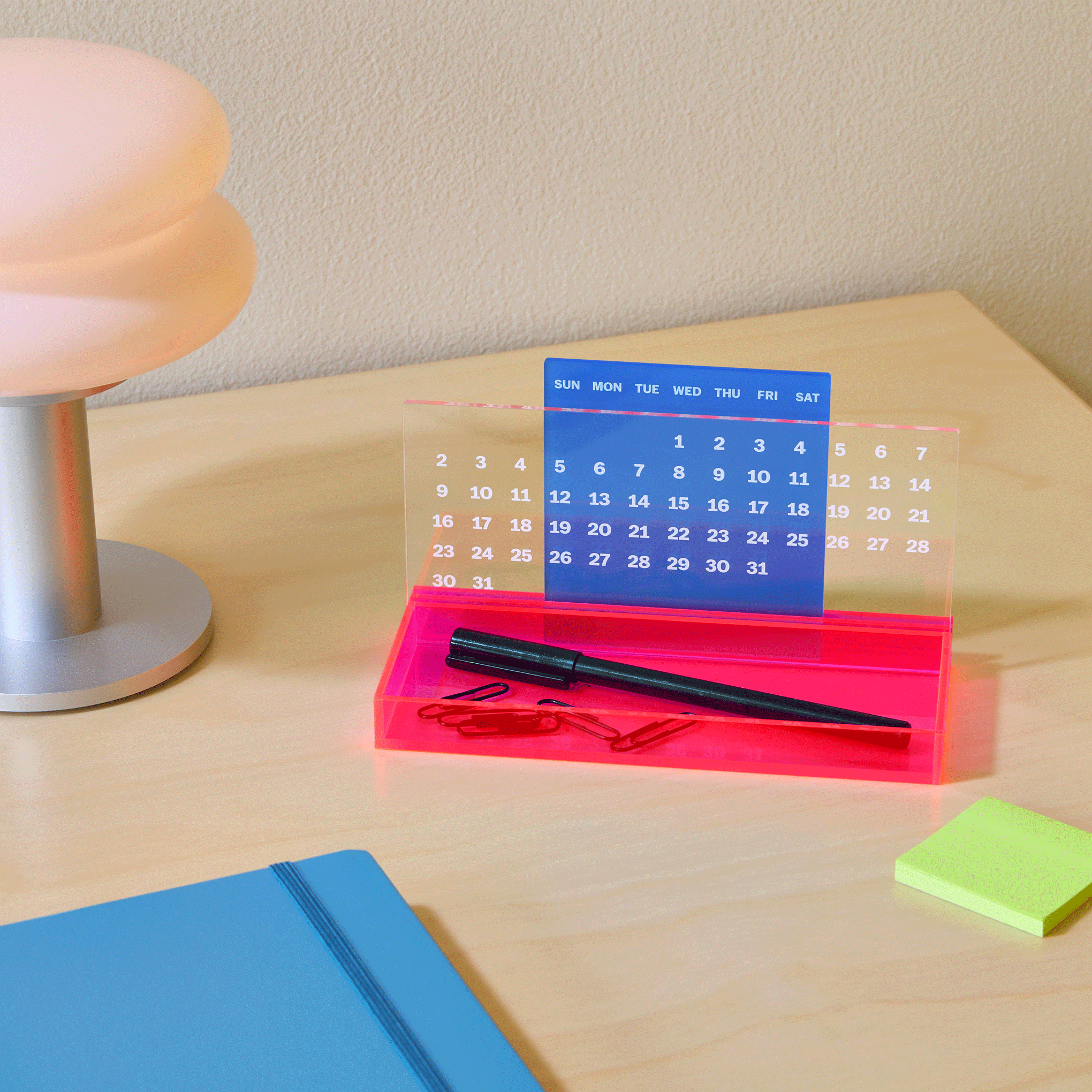MoMA Colorplay Perpetual Calendar and Organizer - Blue - Image 2