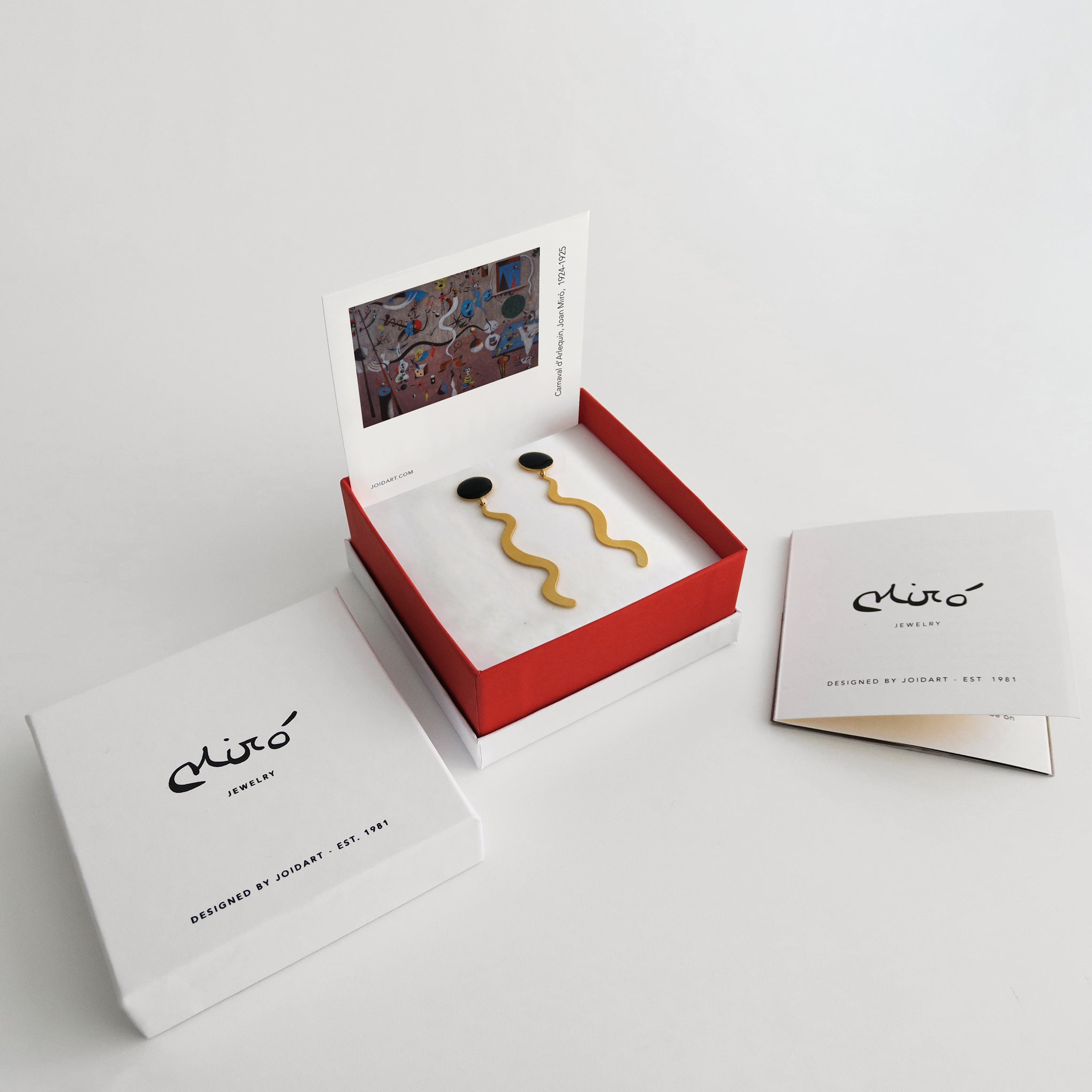Joan Miró Gold-Plated Dot Squiggle Earrings - Image 3
