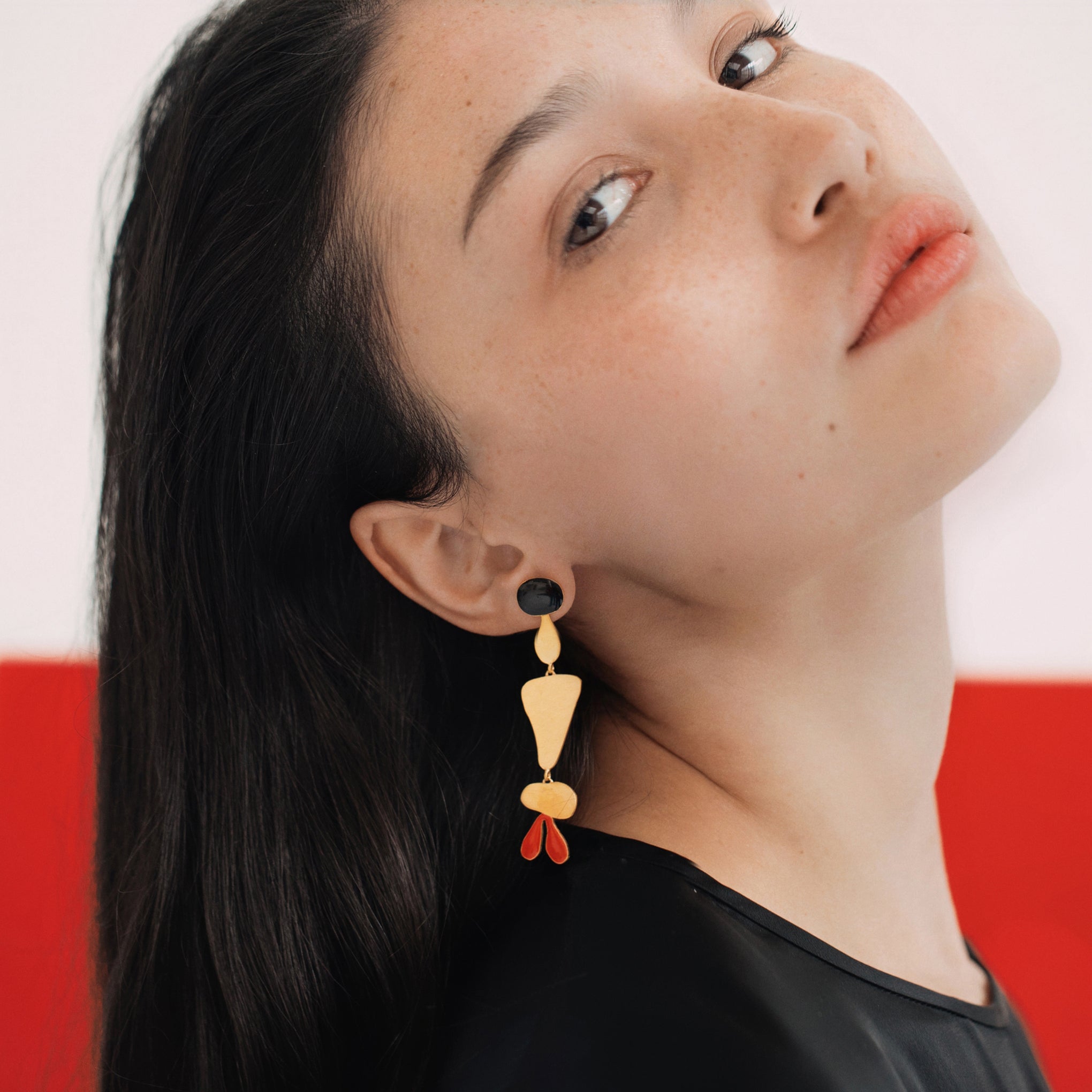 Joan Miró Gold-Plated Linear Shapes Earrings - Image 3