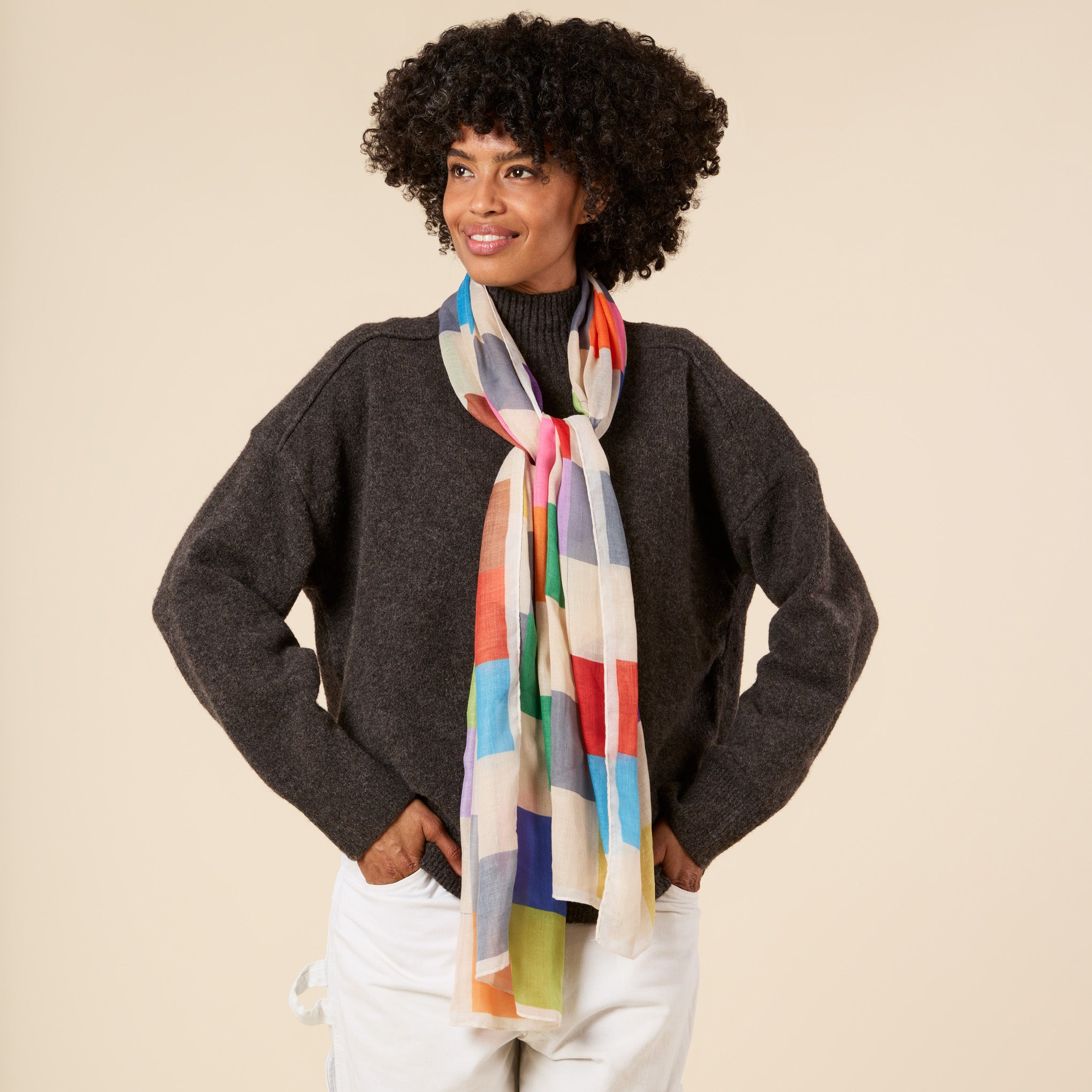 Ellsworth Kelly Hundred Panels Recycled Polyester Scarf - Image 2