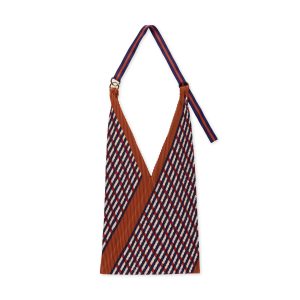 Pleated Recycled Polyester Y Bag - Sophia Terracotta