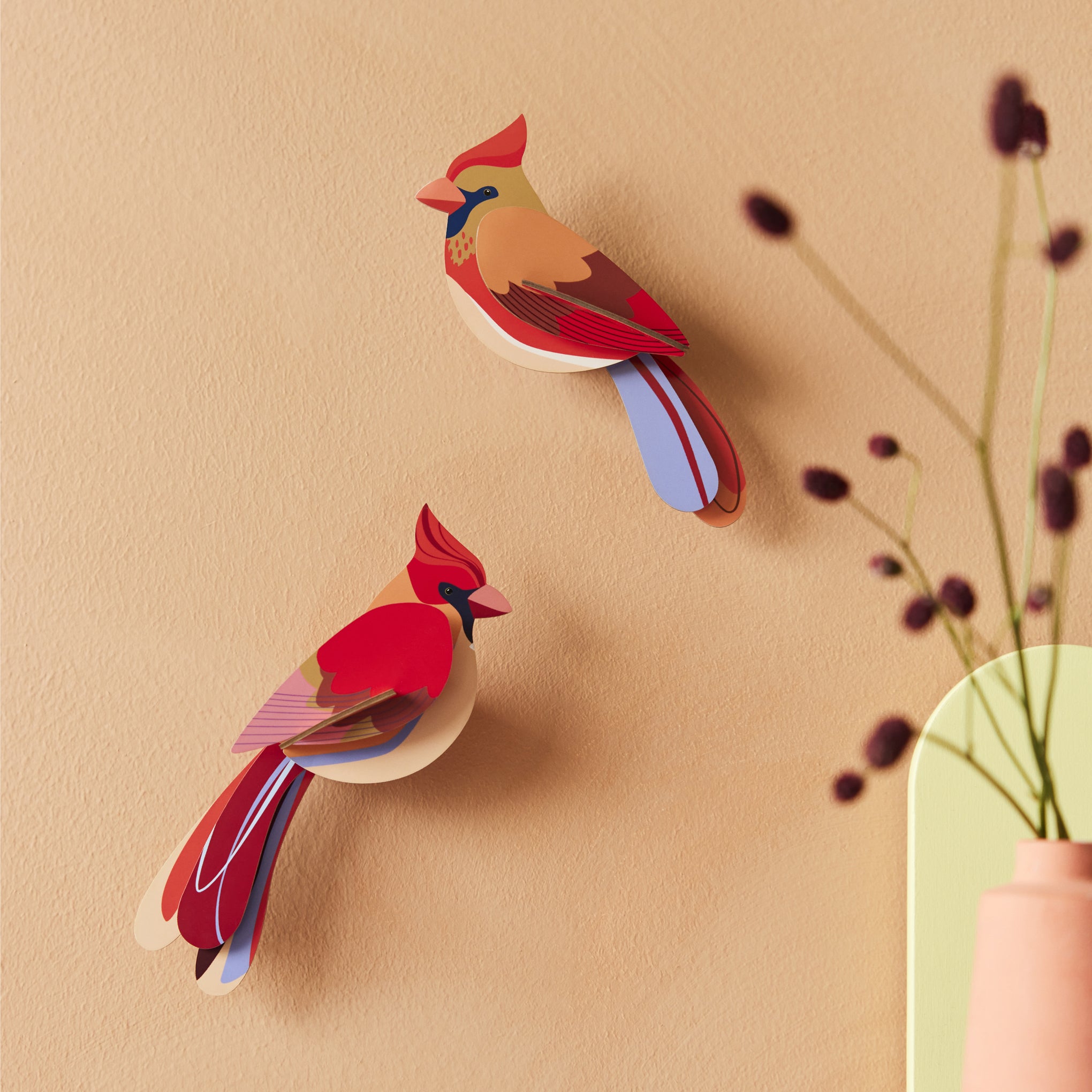 DIY Garden Bird Wall Art Kits - Cardinals - Image 2
