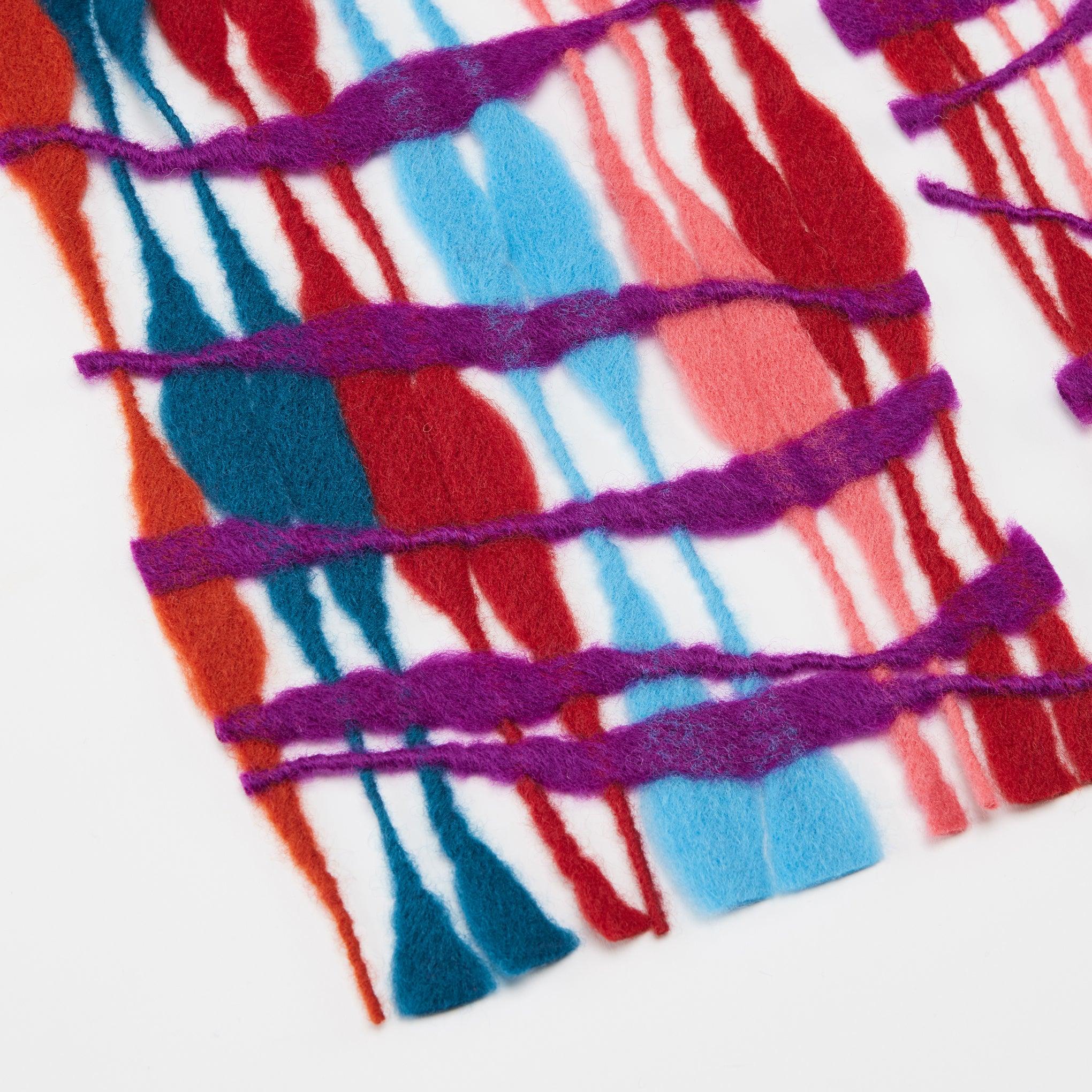 Nuno Threadstray Open-Weave Felted Wool Scarf - Warm Multi - Image 3