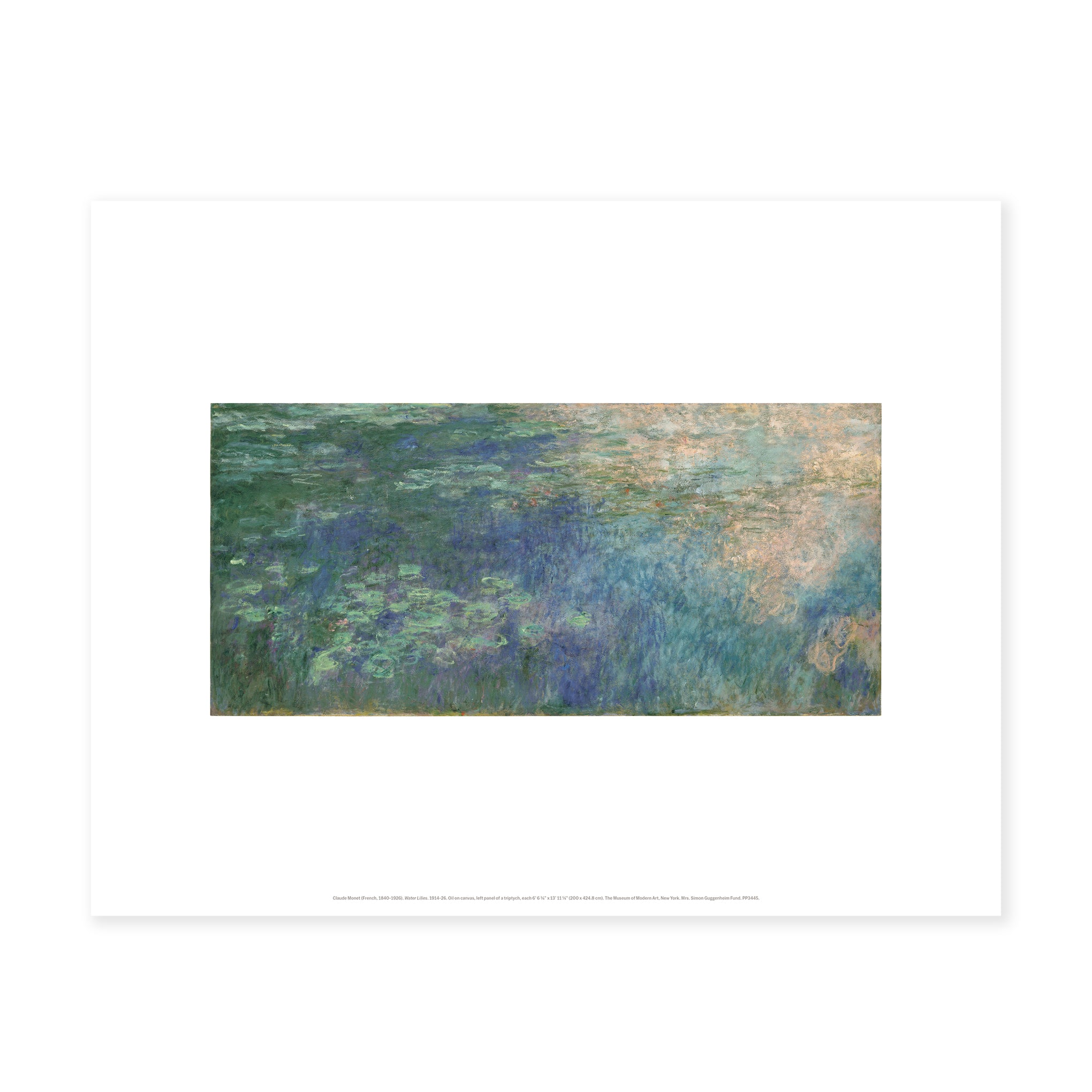 Monet: Water Lilies (Panel 1) Print