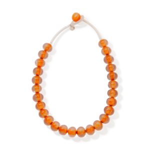 Glass Ball Strip Necklace - Mandarin