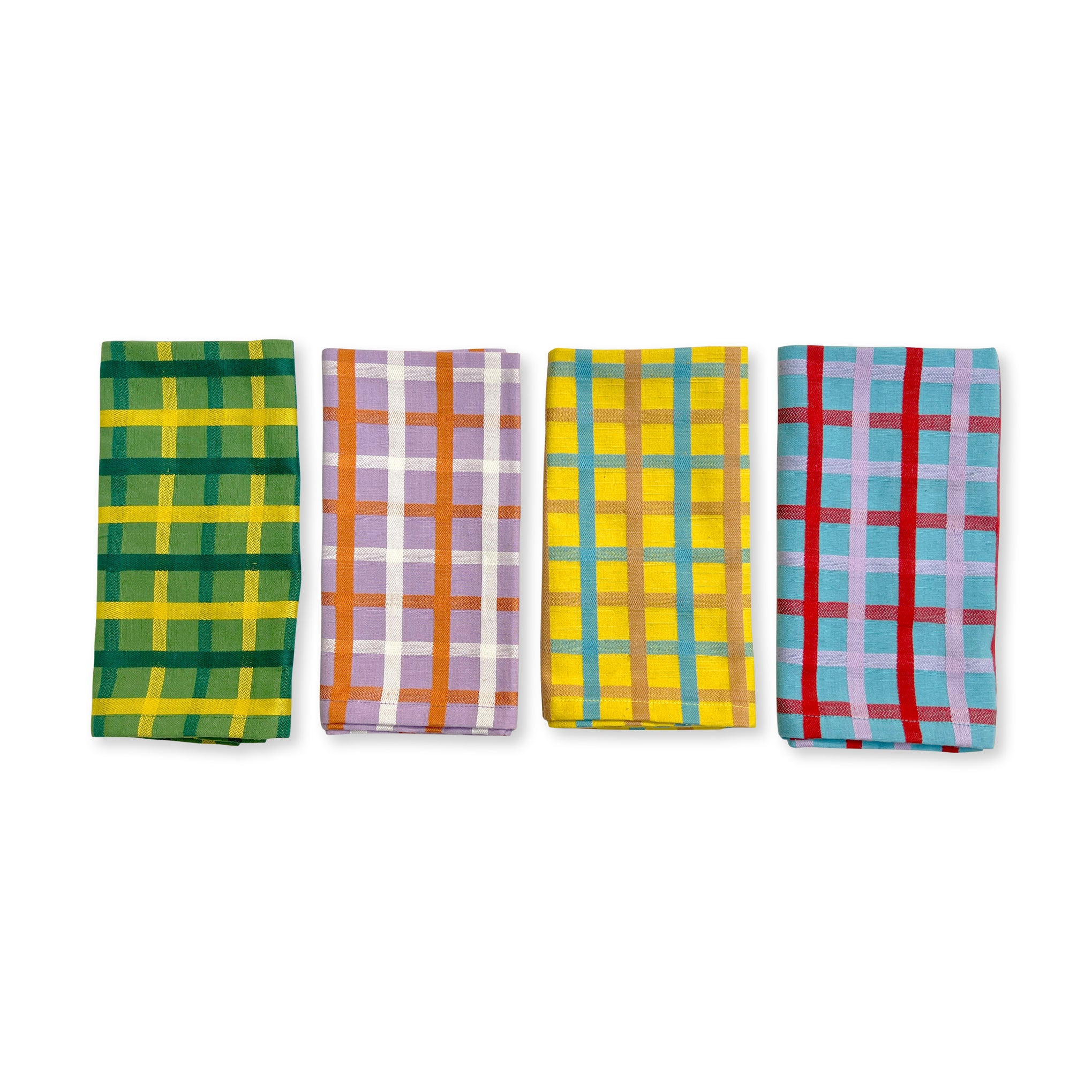 Dusen Dusen Plaid Cotton Napkins - Set of 4 - Image 2