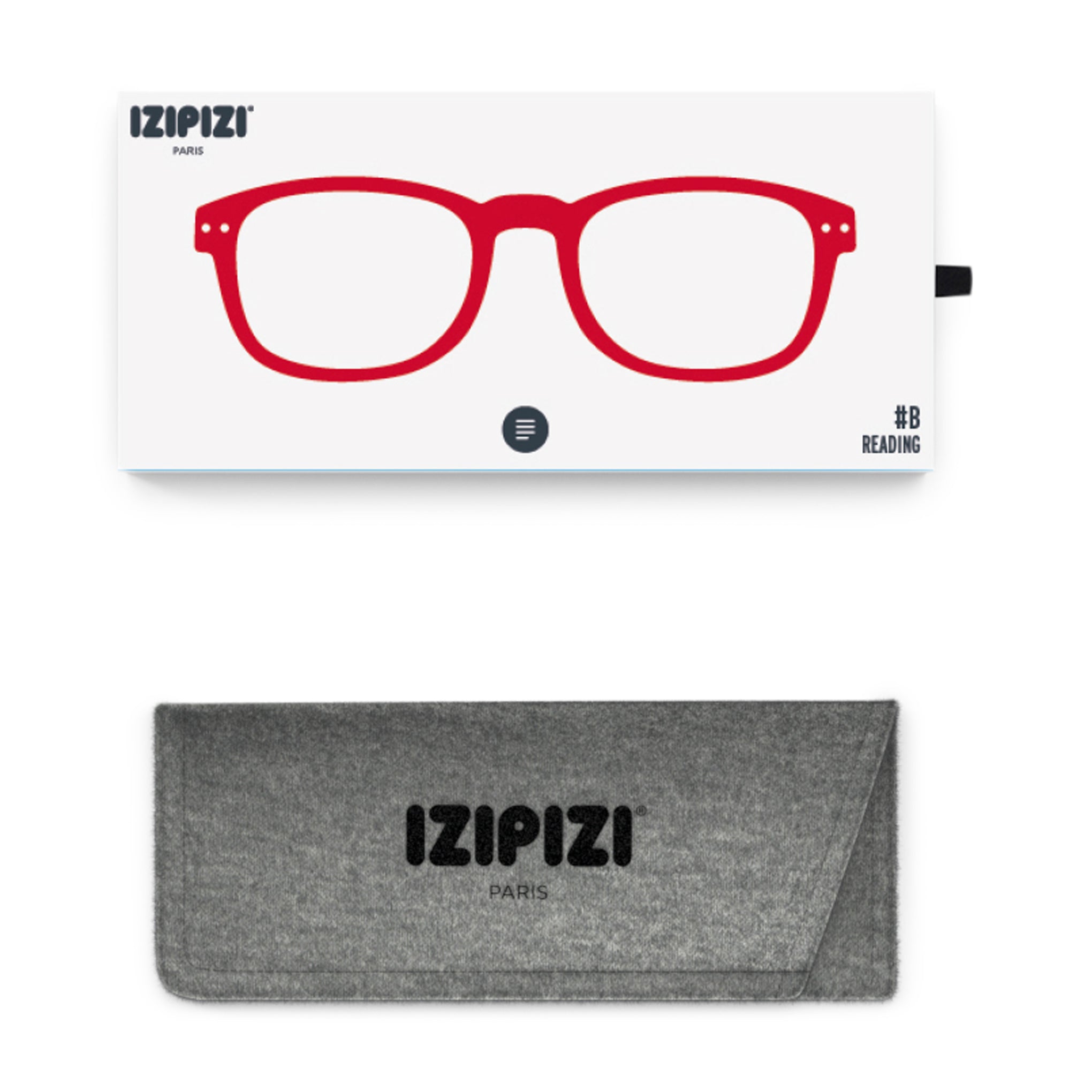 IZIPIZI Rectangular Reading Glasses #B - Red - Image 4