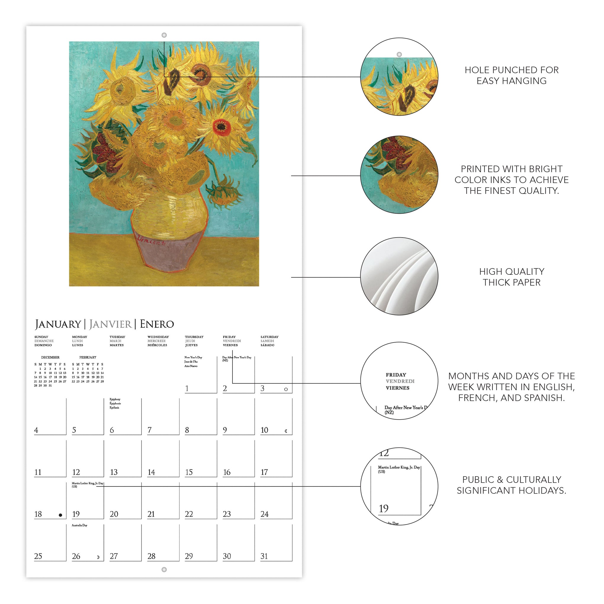 2026 Vincent van Gogh Mini Calendar - Image 4