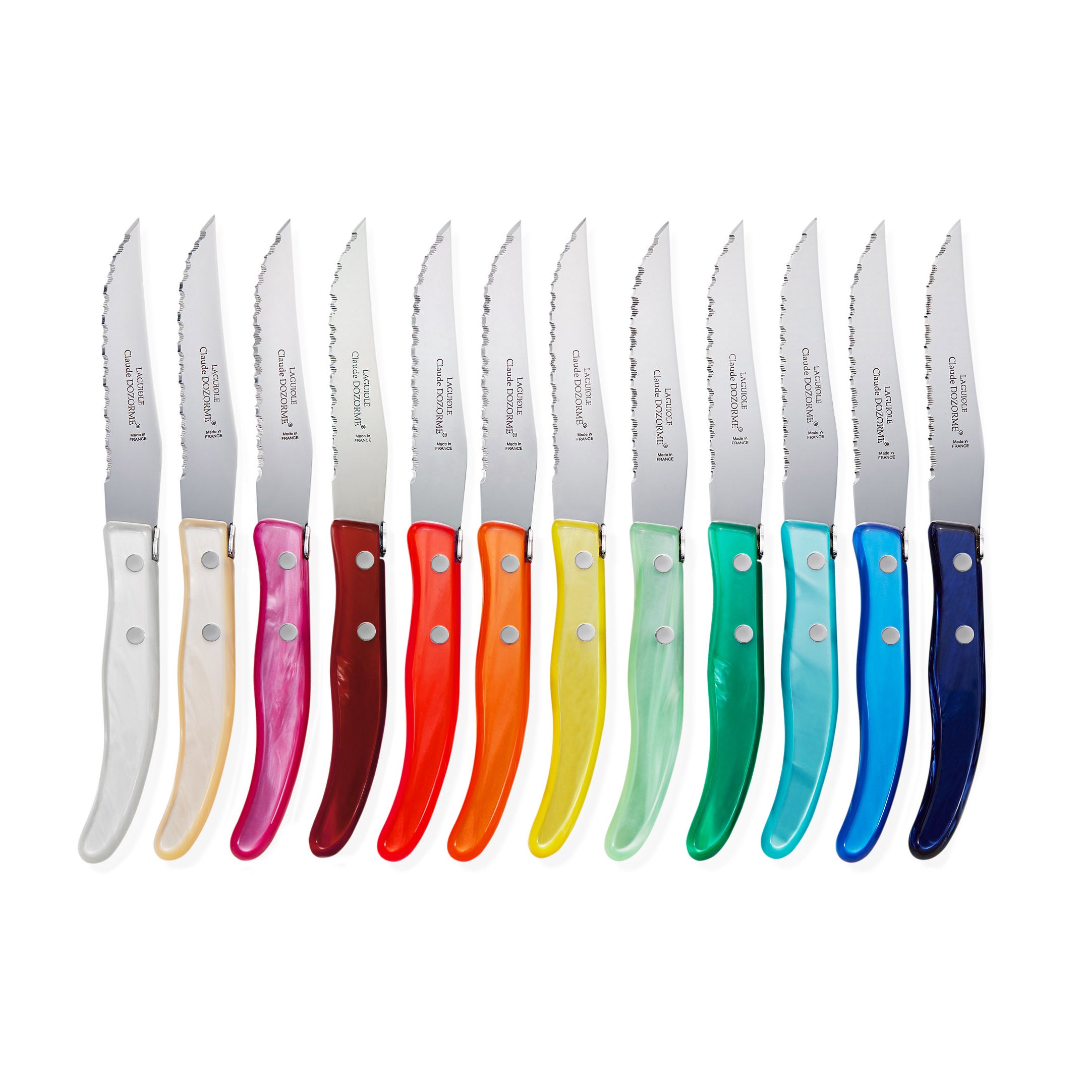 Rainbow Steak Knives - Set of 12