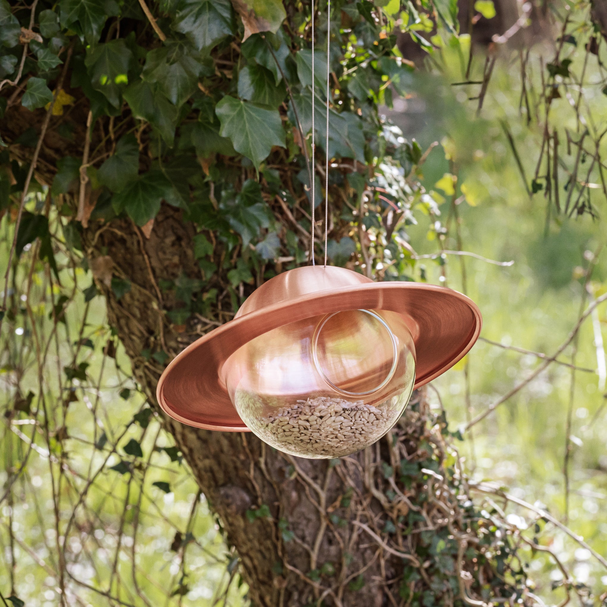 Saturn Bird Feeder with Copper Roof - Image 2