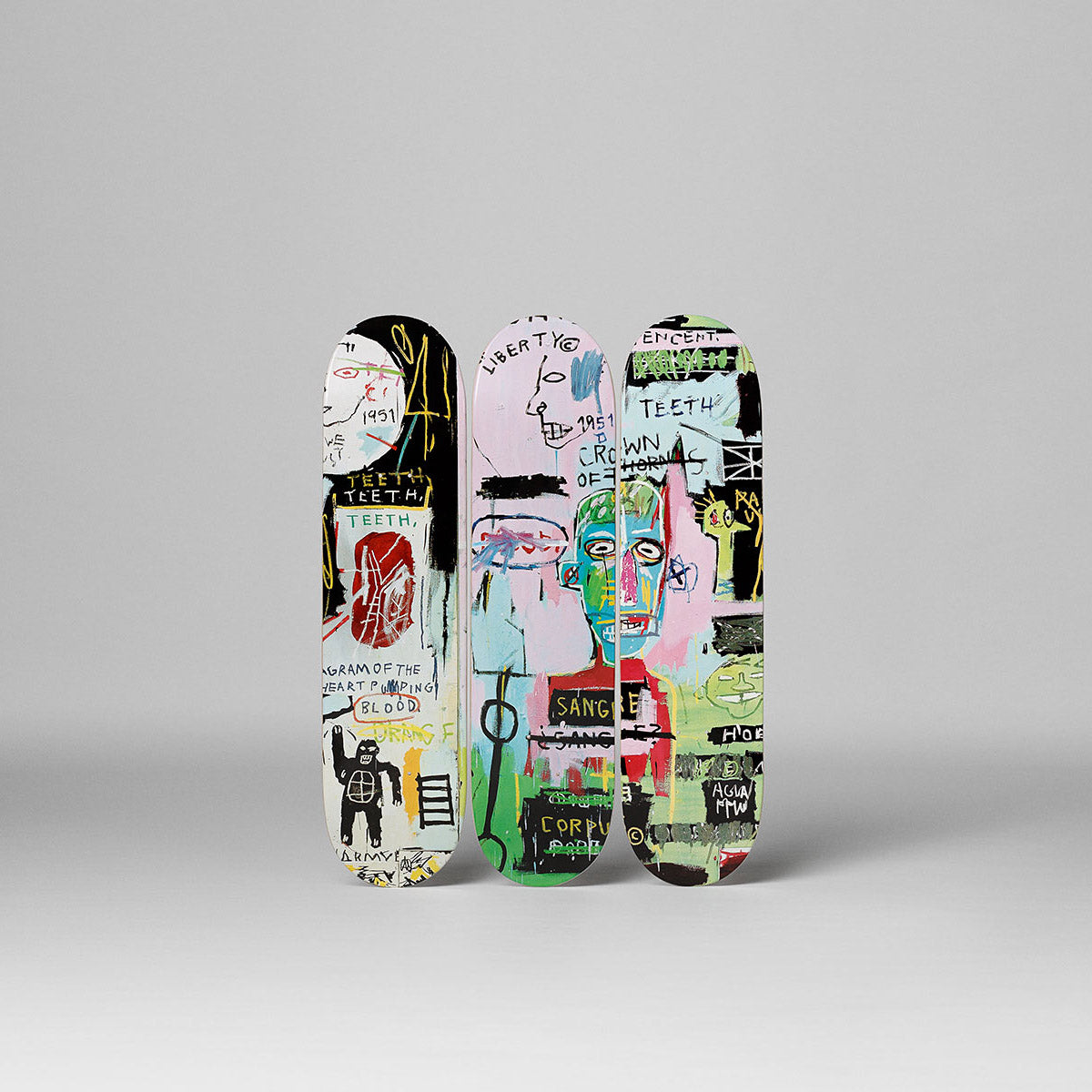 Jean-Michel Basquiat In Italian Skateboard Triptych from The Skateroom - Image 2