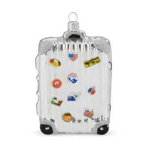 NYC Glass Holiday Ornament - Suitcase