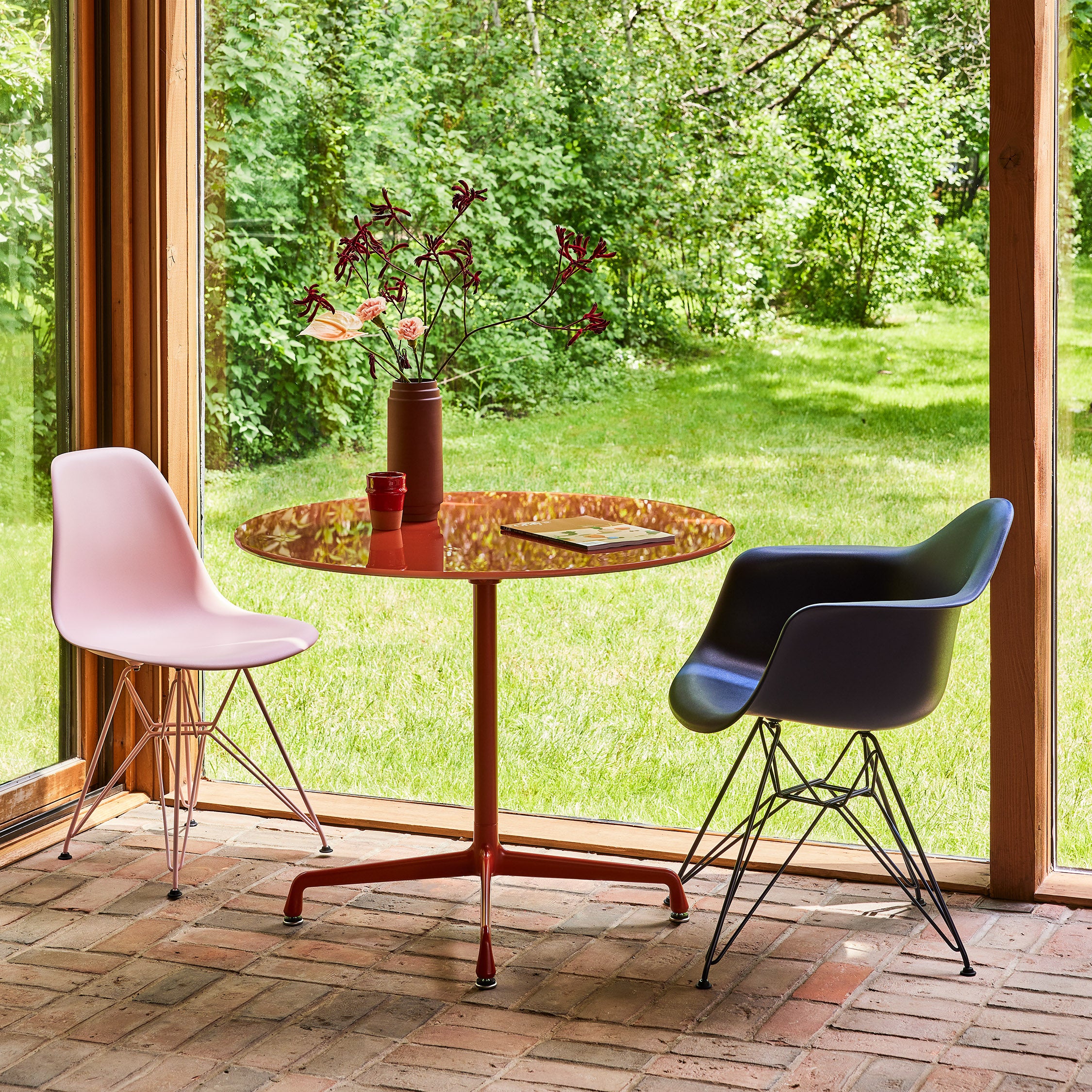 Herman Miller x HAY Eames Molded Recycled Plastic Side Chair - Powder Pink - Image 2