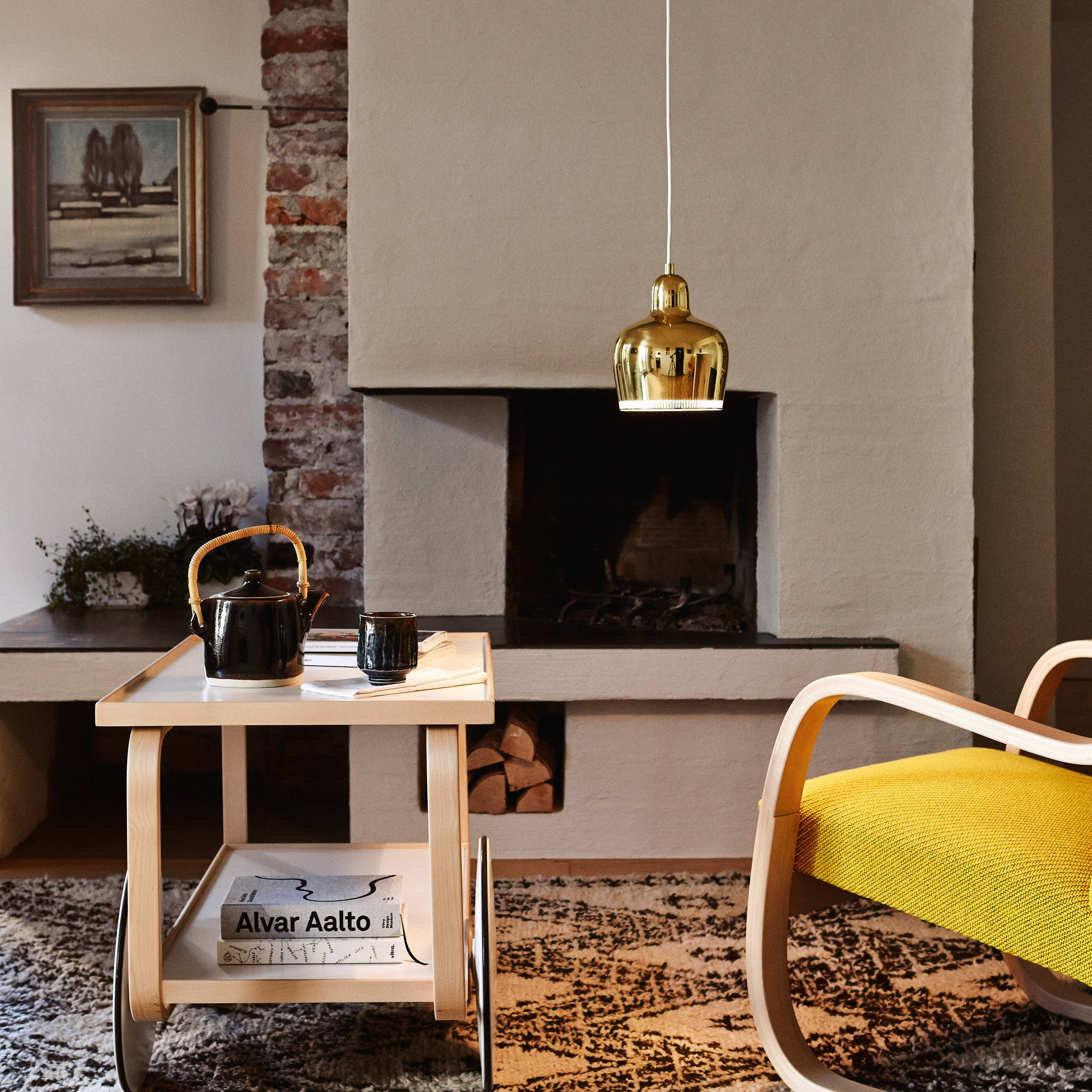 Artek Aalto Golden Bell A330S Pendant Light - Brass - Image 5