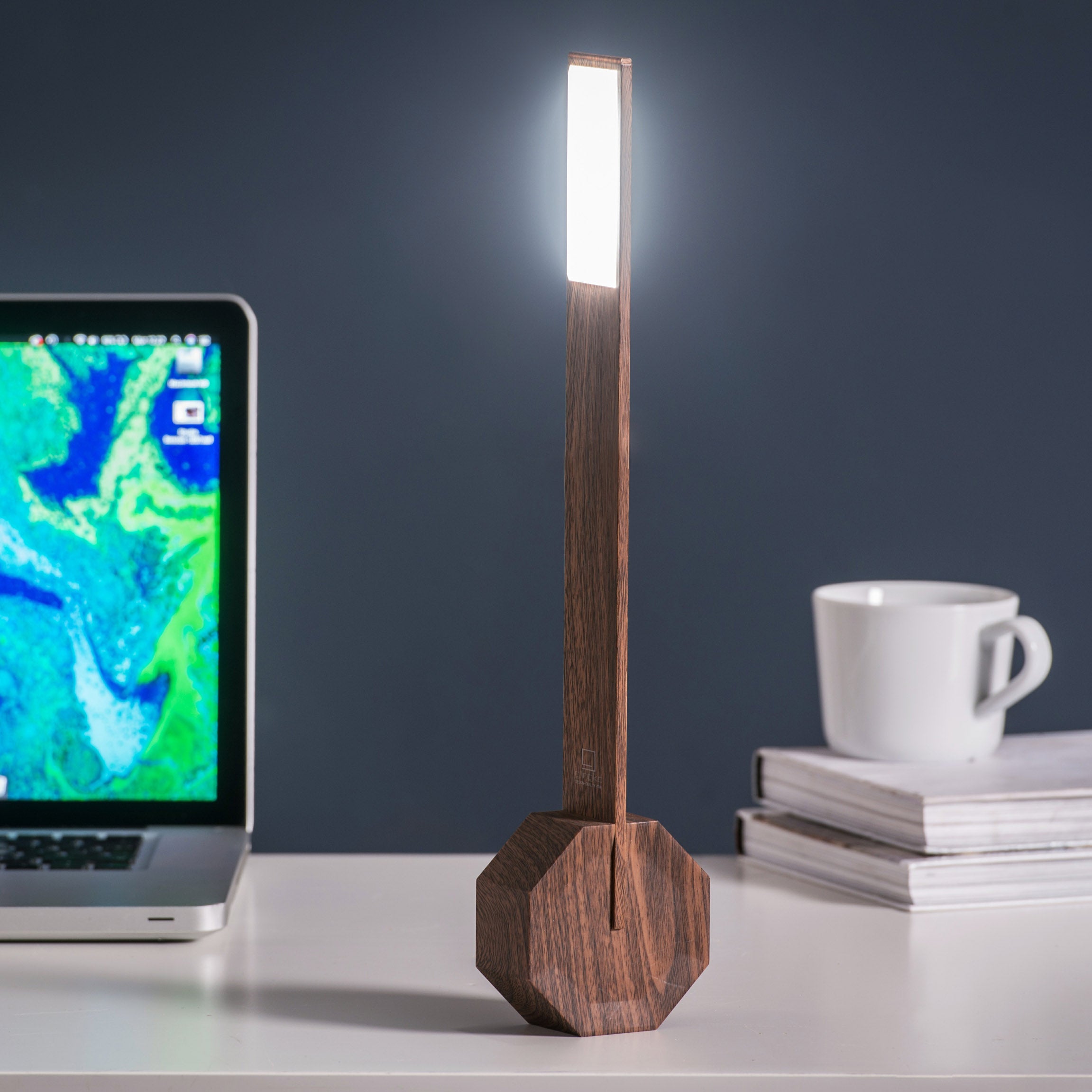 Octagon Portable Desk Light - Walnut - Image 6