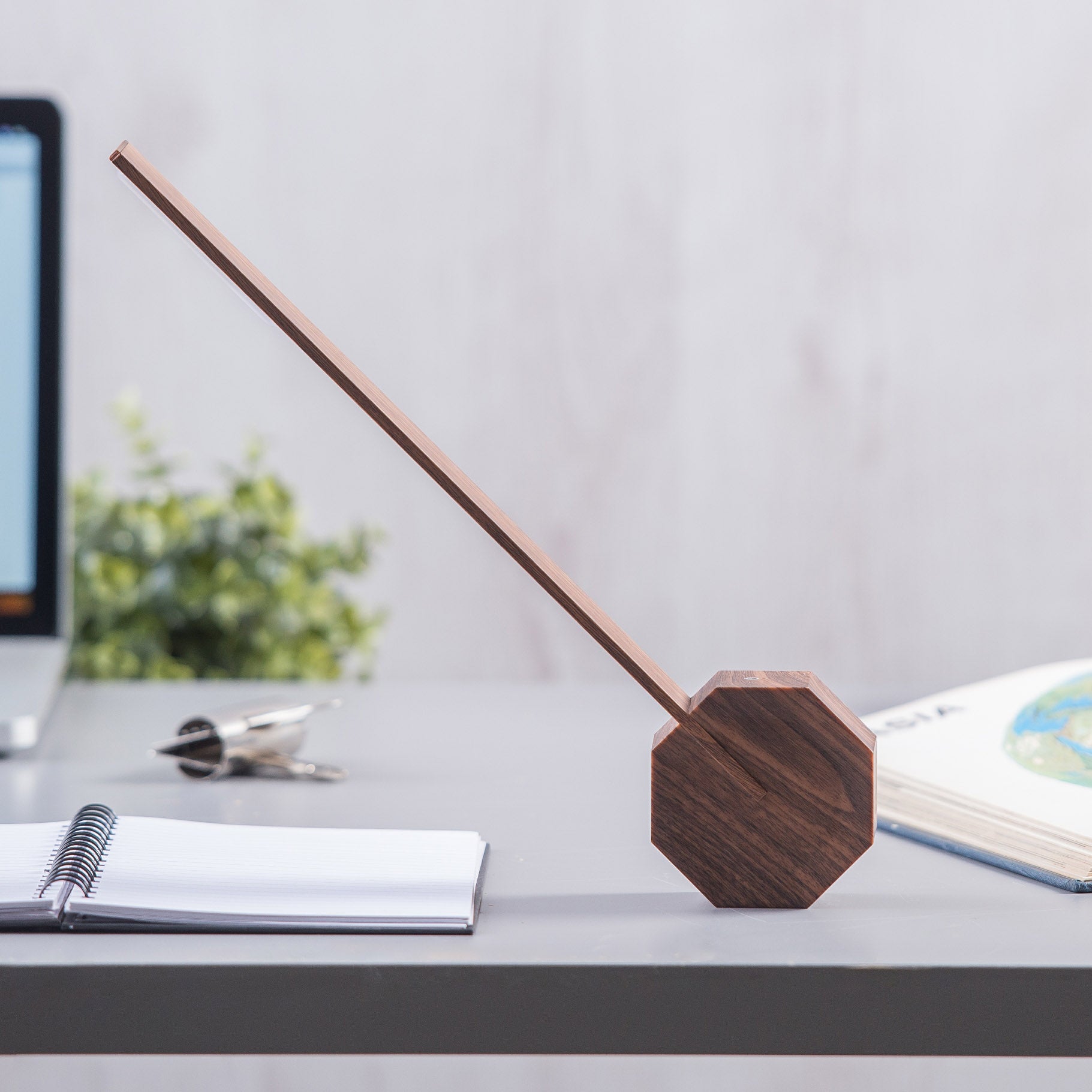 Octagon Portable Desk Light - Walnut - Image 5