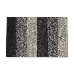 Chilewich Marbled Stripe Shag Floormat - Salt & Pepper