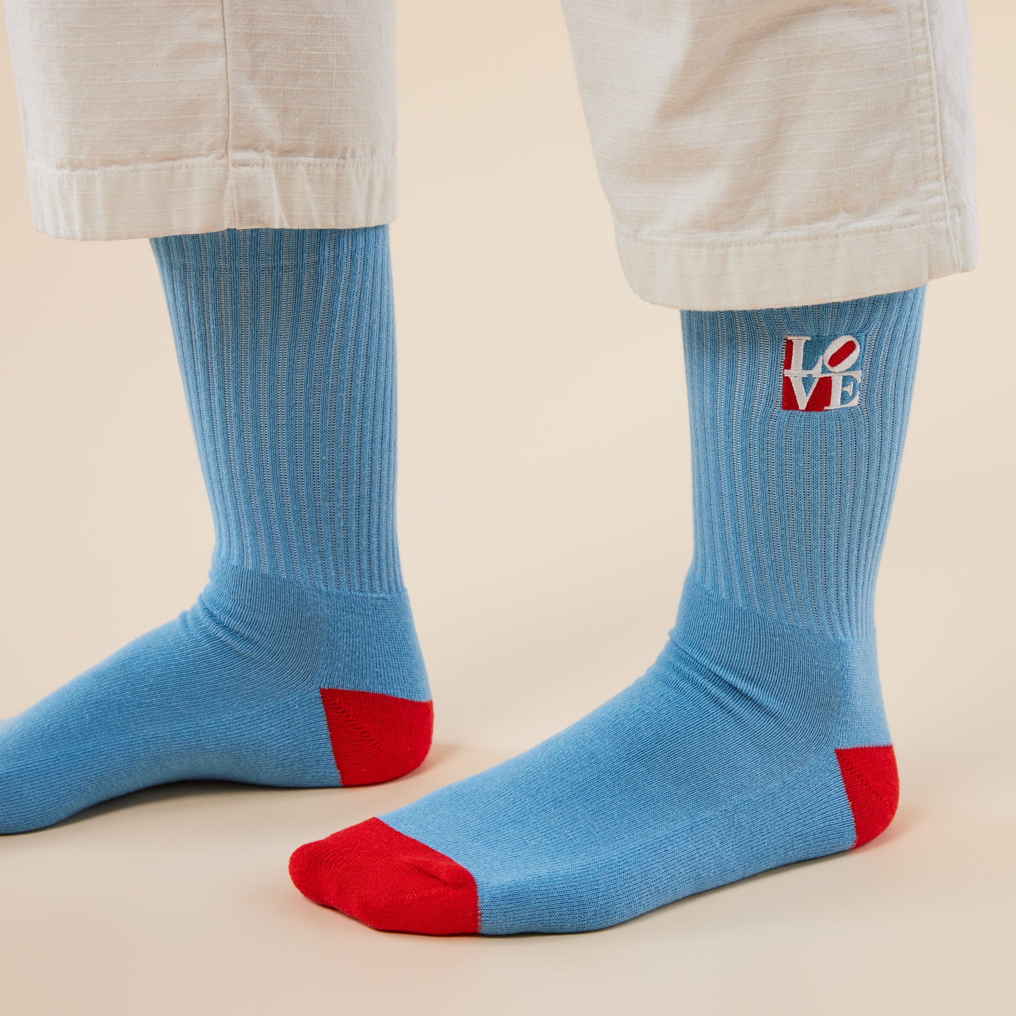 Robert Indiana LOVE Socks - Blue - Image 2