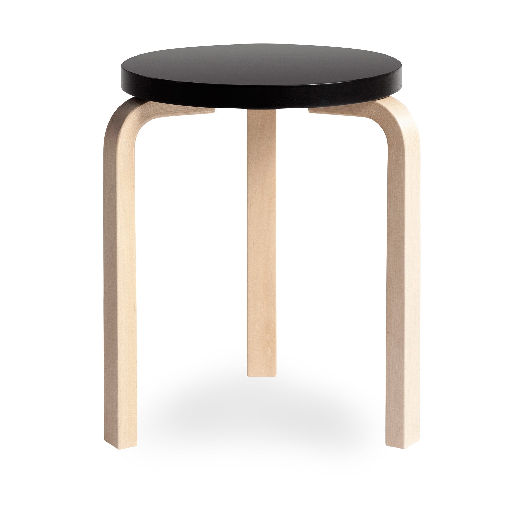 Artek Aalto Stacking Stool 60 - Black/ Black - Image 32