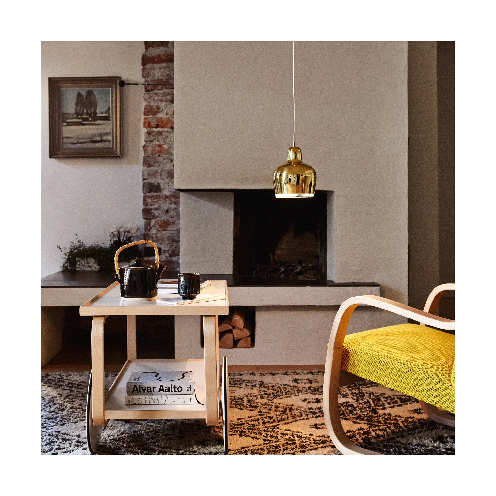 Artek Aalto Golden Bell A330S Pendant Light - Chrome - Image 12