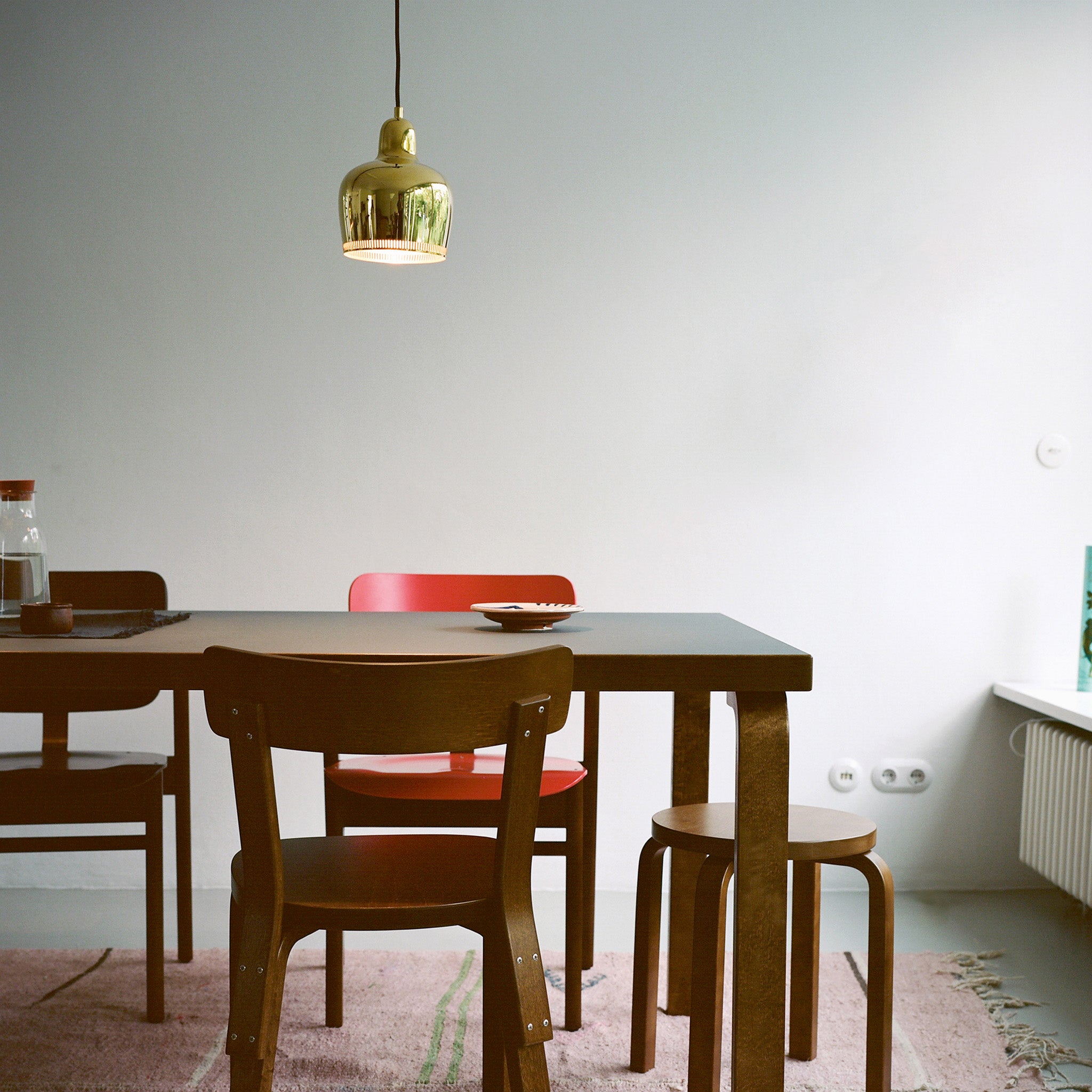 Artek Aalto Golden Bell A330S Pendant Light - Chrome - Image 11