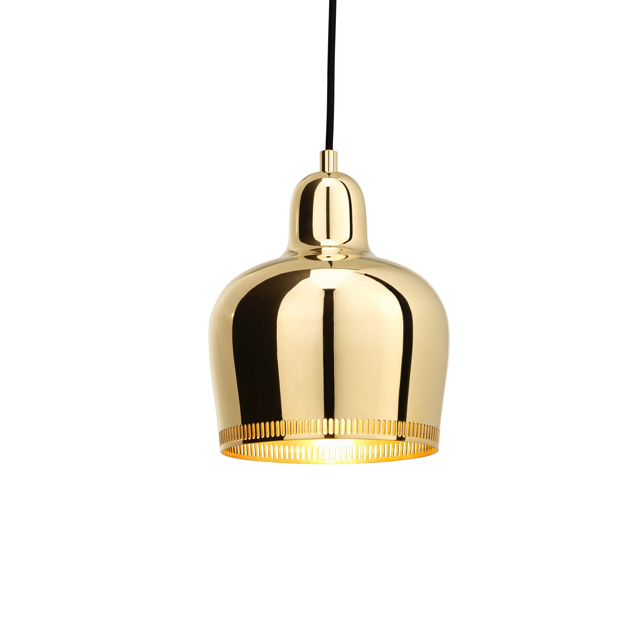Artek Aalto Golden Bell A330S Pendant Light - Chrome - Image 4