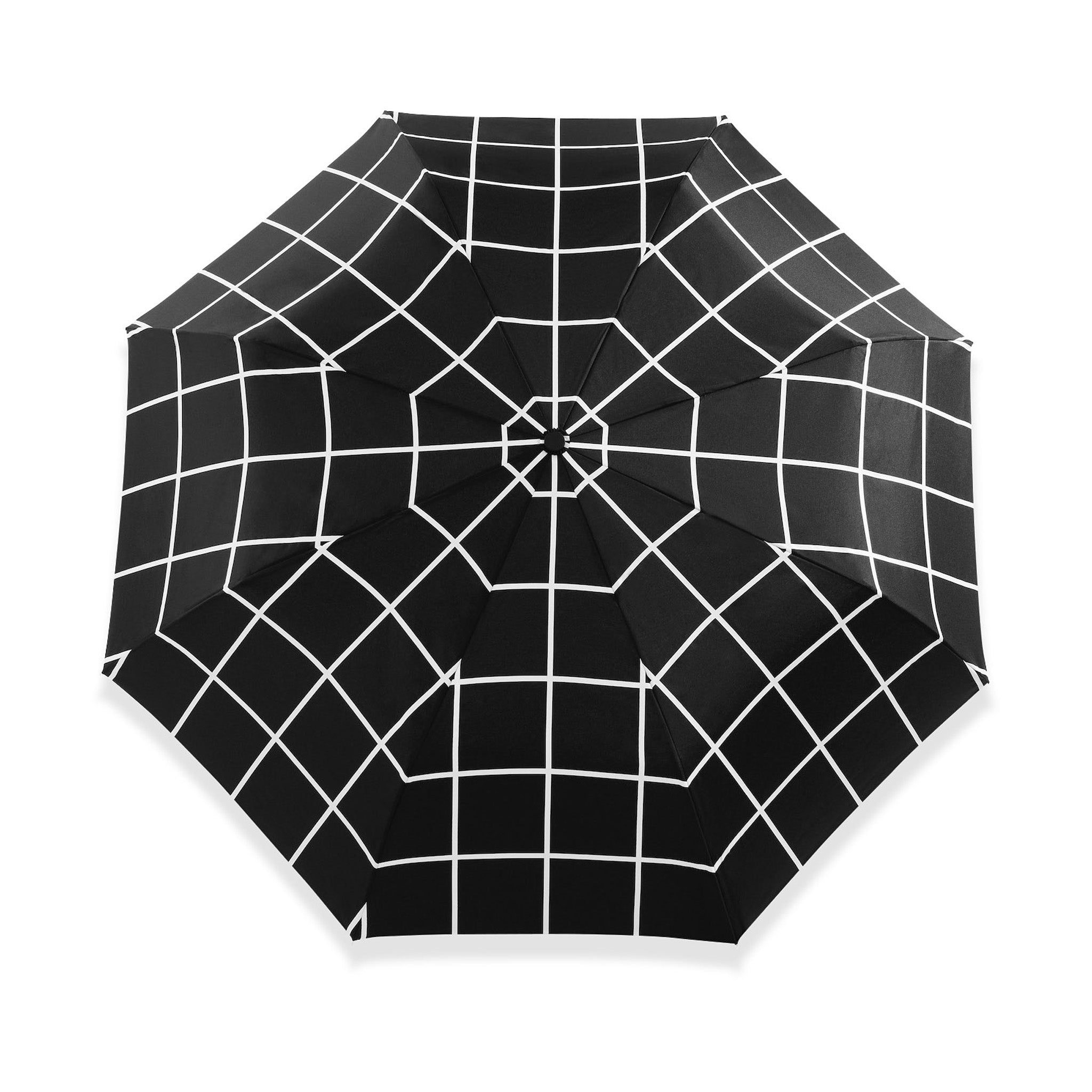 Original Duckhead Recycled Plastic Umbrella - Black Grid - Image 3