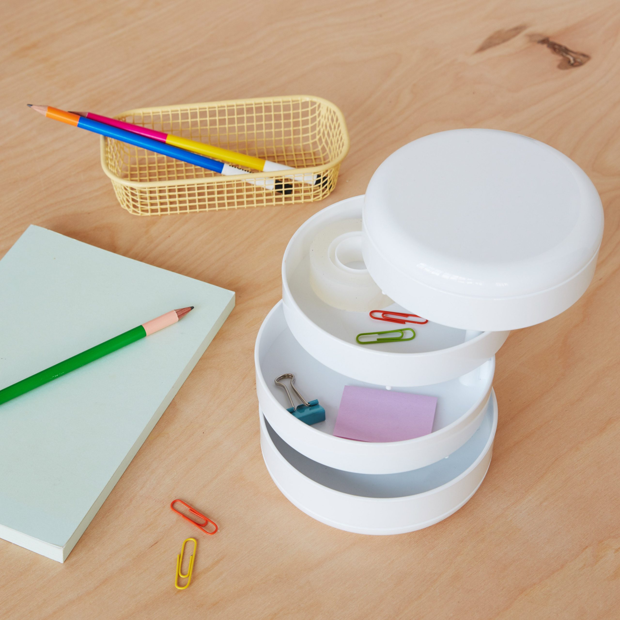 Rexite Multiplor Rotating Desk Organizer - White - Image 11