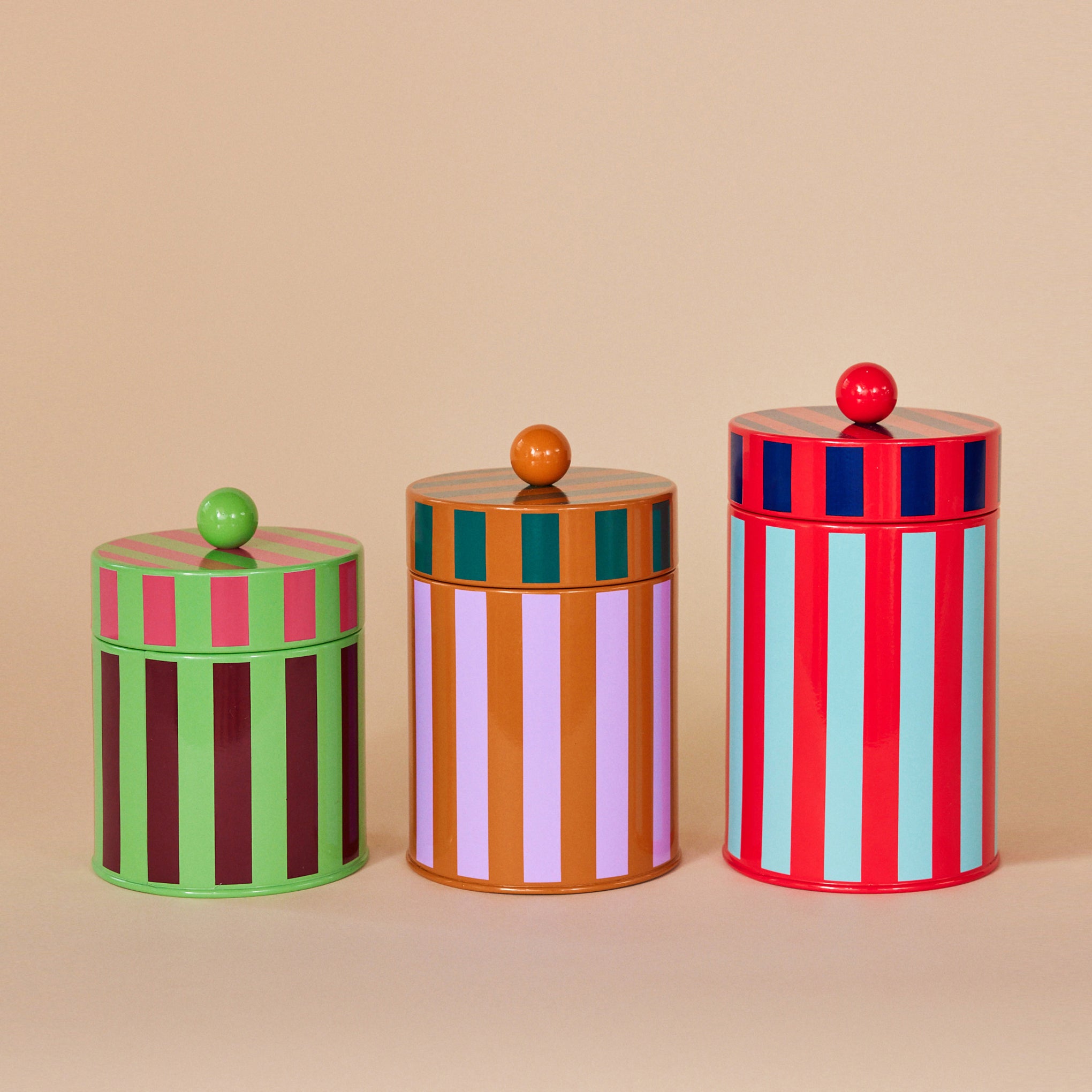 Dusen Dusen Striped Canister - Red/Blue - Image 9