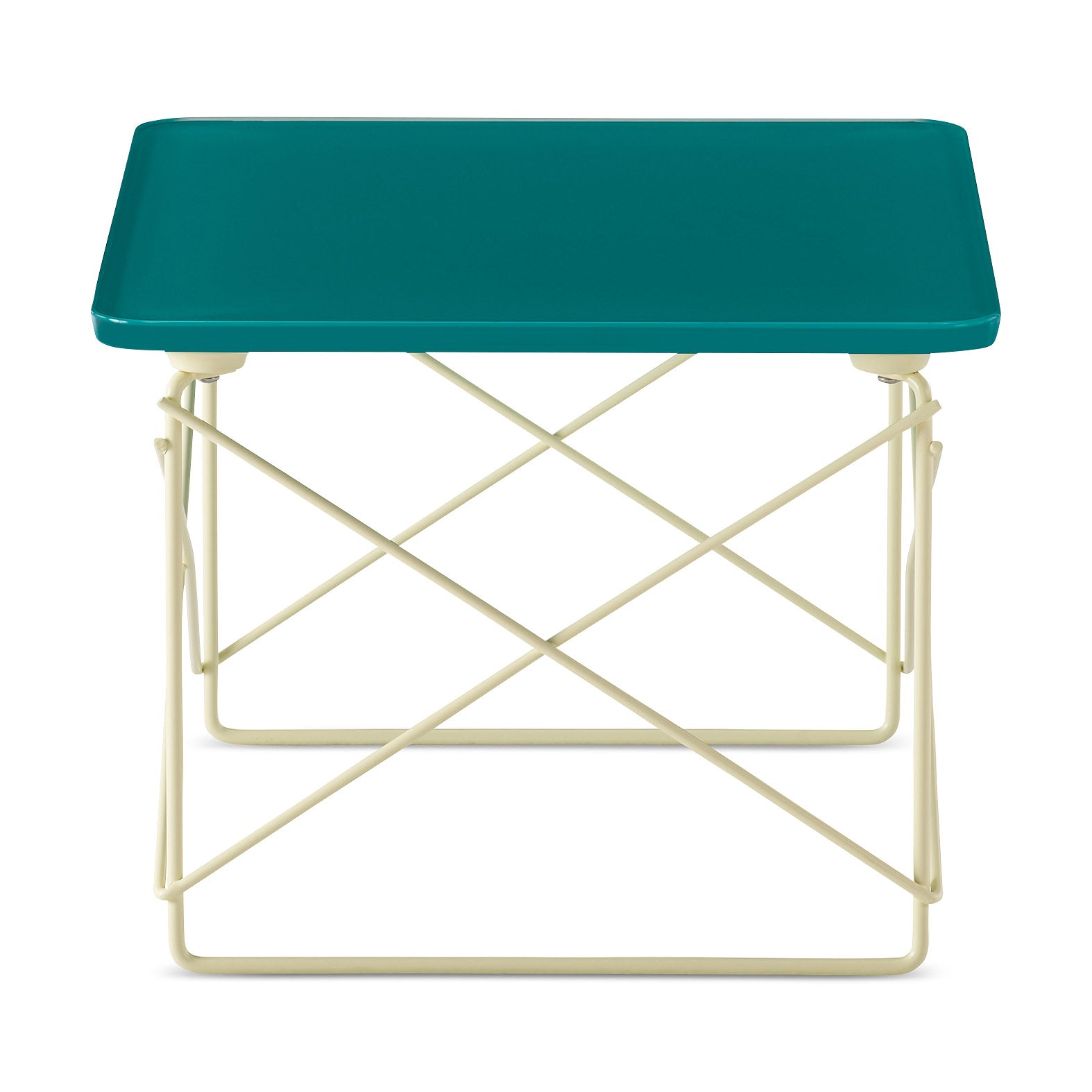 Herman Miller x HAY Eames Wire Base Low Table - Mint Green/ Powder Yellow - Image 10