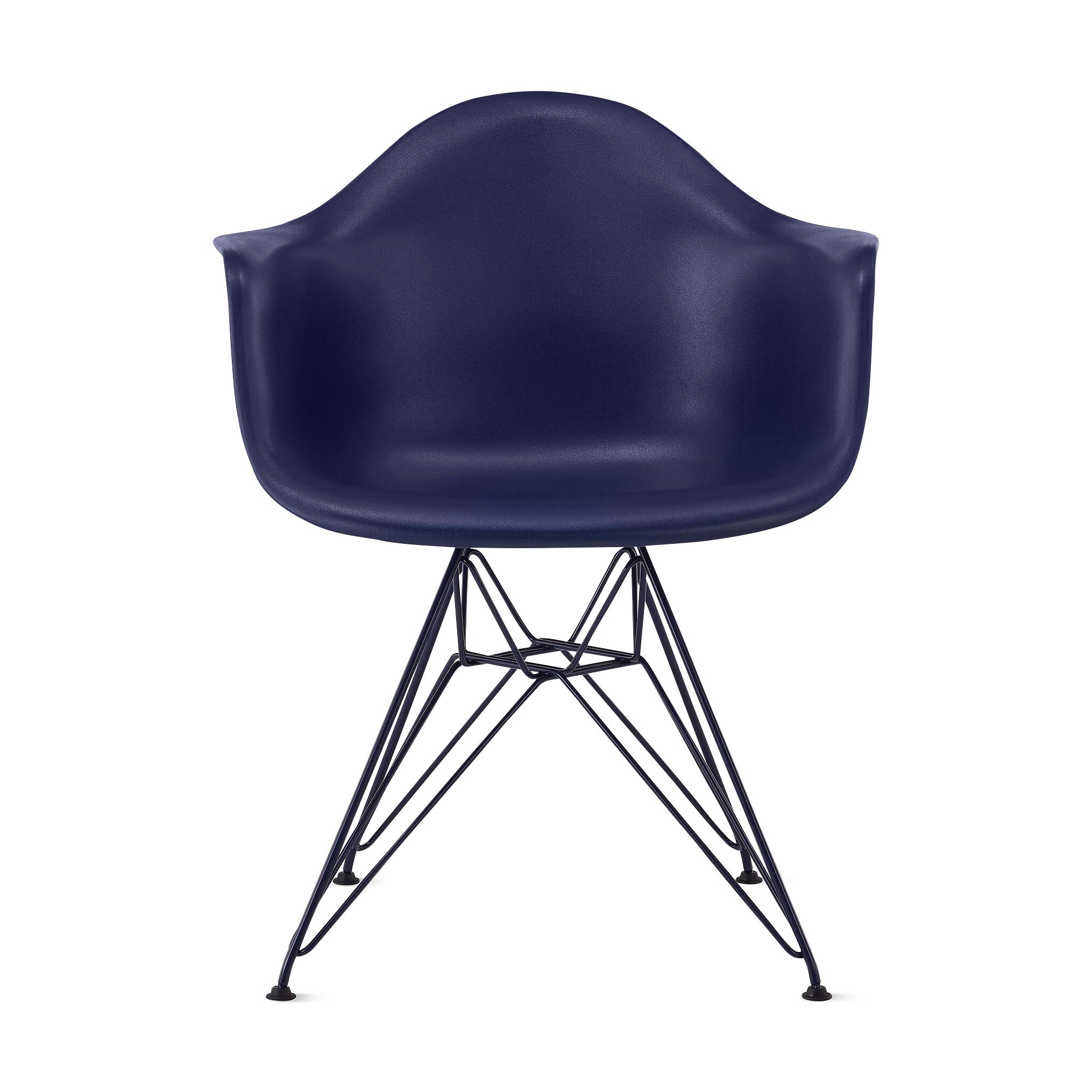 Herman Miller x HAY Eames Molded Recycled Plastic Armchair - Black Blue - Image 11