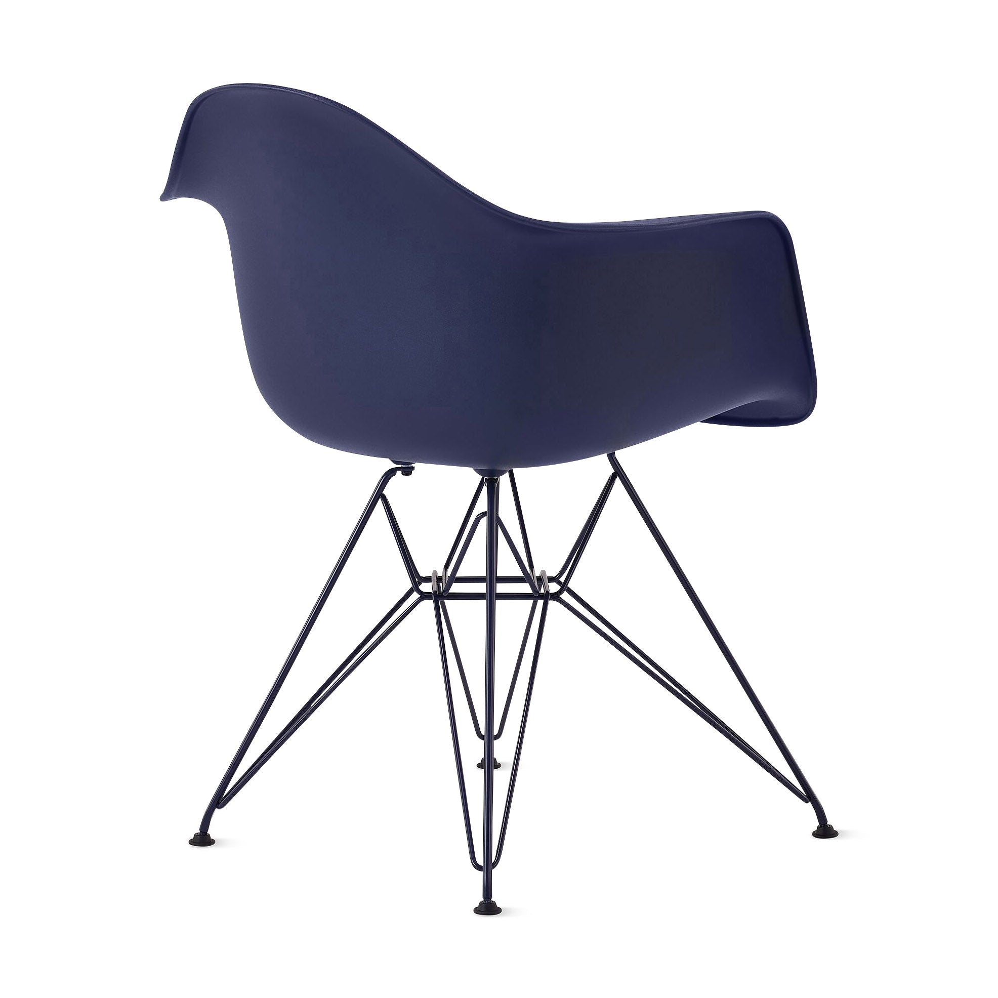 Herman Miller x HAY Eames Molded Recycled Plastic Armchair - Black Blue - Image 14