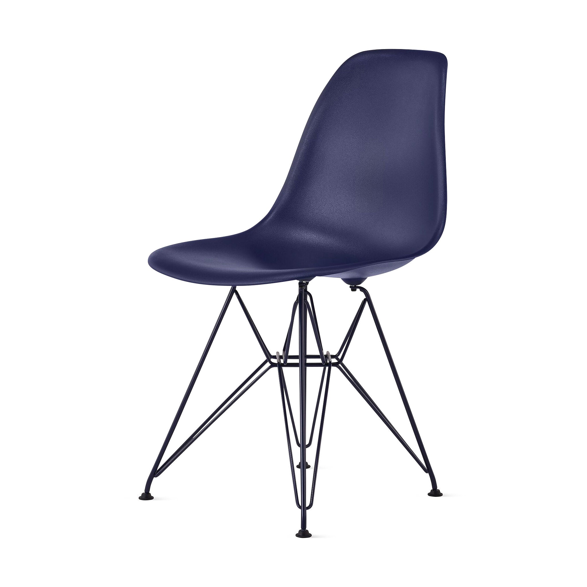 Herman Miller x HAY Eames Molded Recycled Plastic Side Chair - Black Blue - Image 9