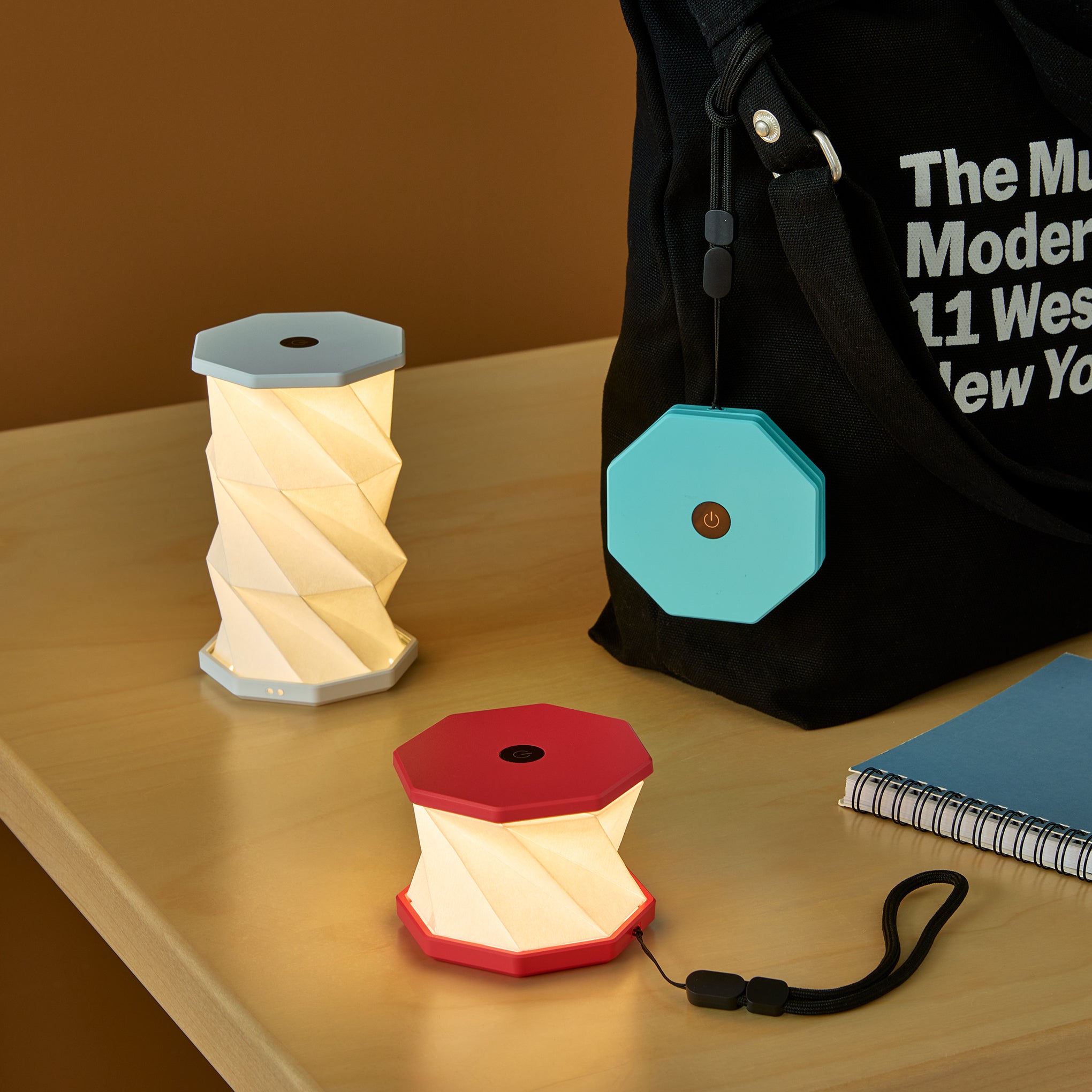 Twist Hexagon Portable Table Lamp - Lunar White - Image 2