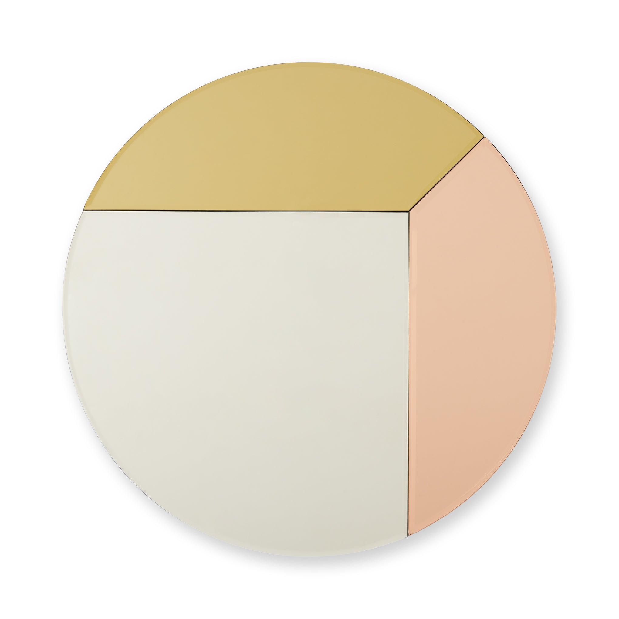 Round Mosaic Mirror - Pink/ Gold