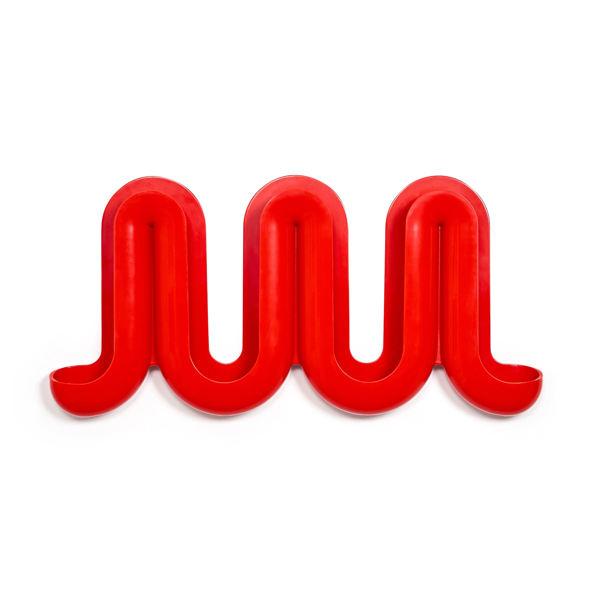 Swell Coat Rack & Wall Organizer - Red/ Orange