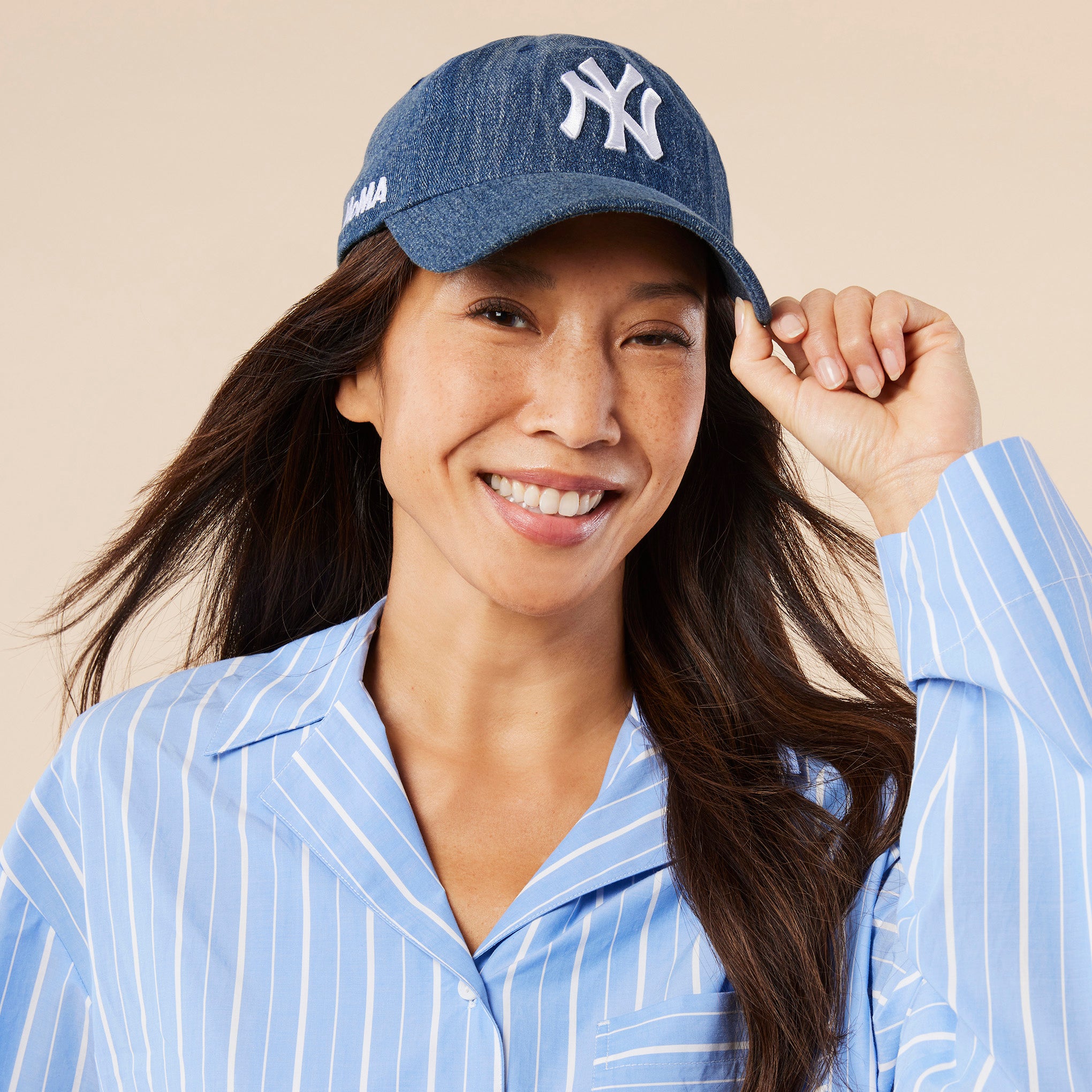 MoMA NY Yankees 9TWENTY Denim Adjustable Baseball Cap - Image 6