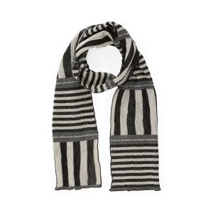 Nuno Stripey Stripe Wool-Cotton Scarf