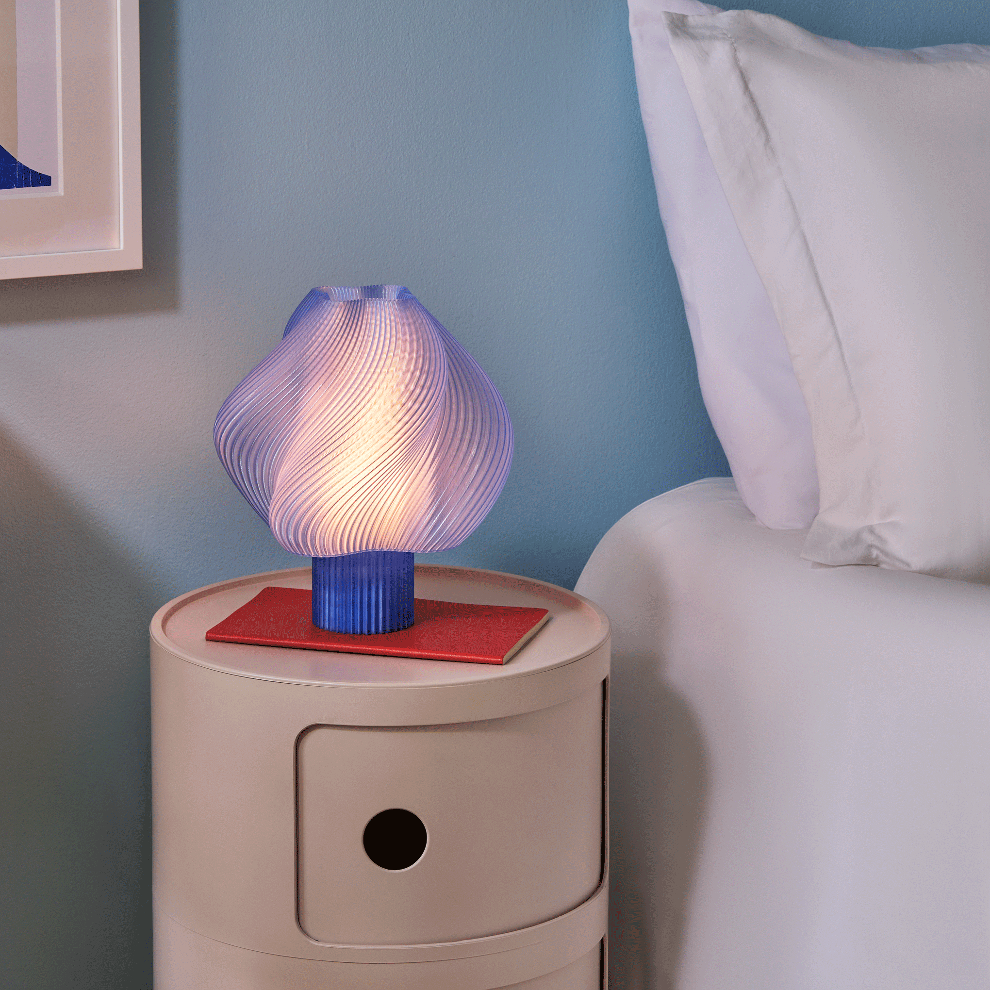 Soft Serve 3D-Printed Lamp - Blueberry Sorbet - Image 2
