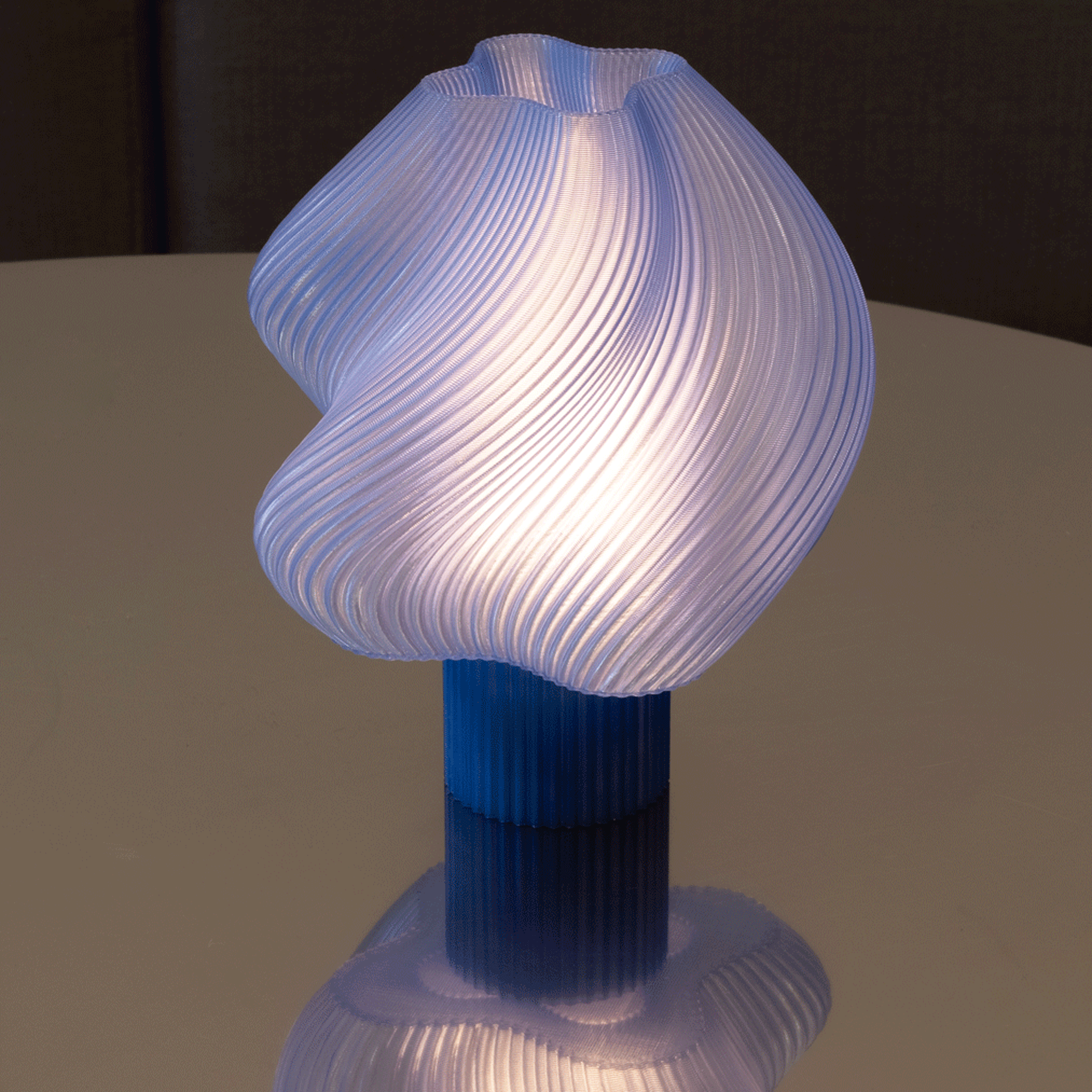Soft Serve 3D-Printed Lamp - Blueberry Sorbet - Image 4