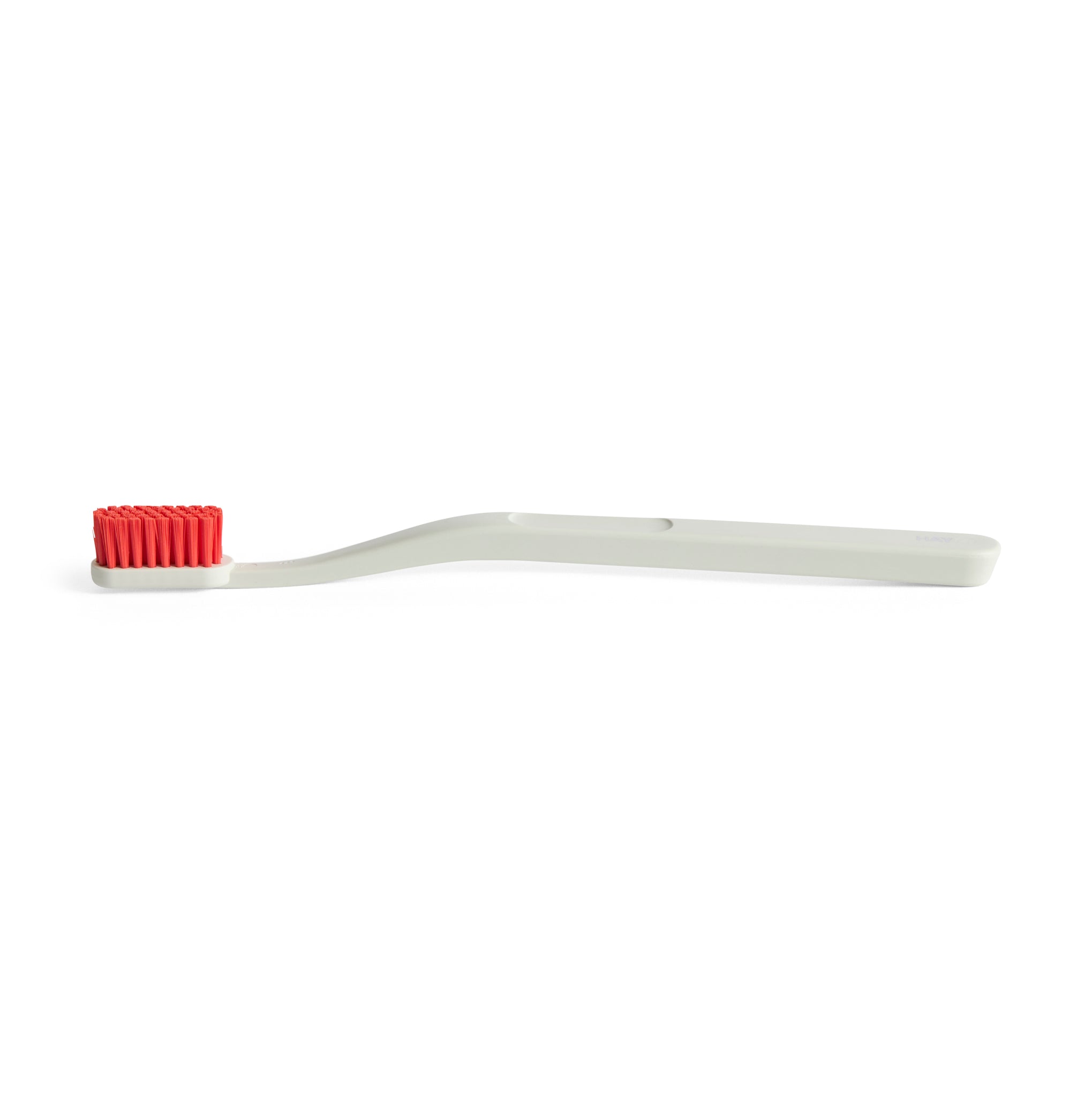 HAY Tann Recycled Plastic Toothbrush - Off White/ Red