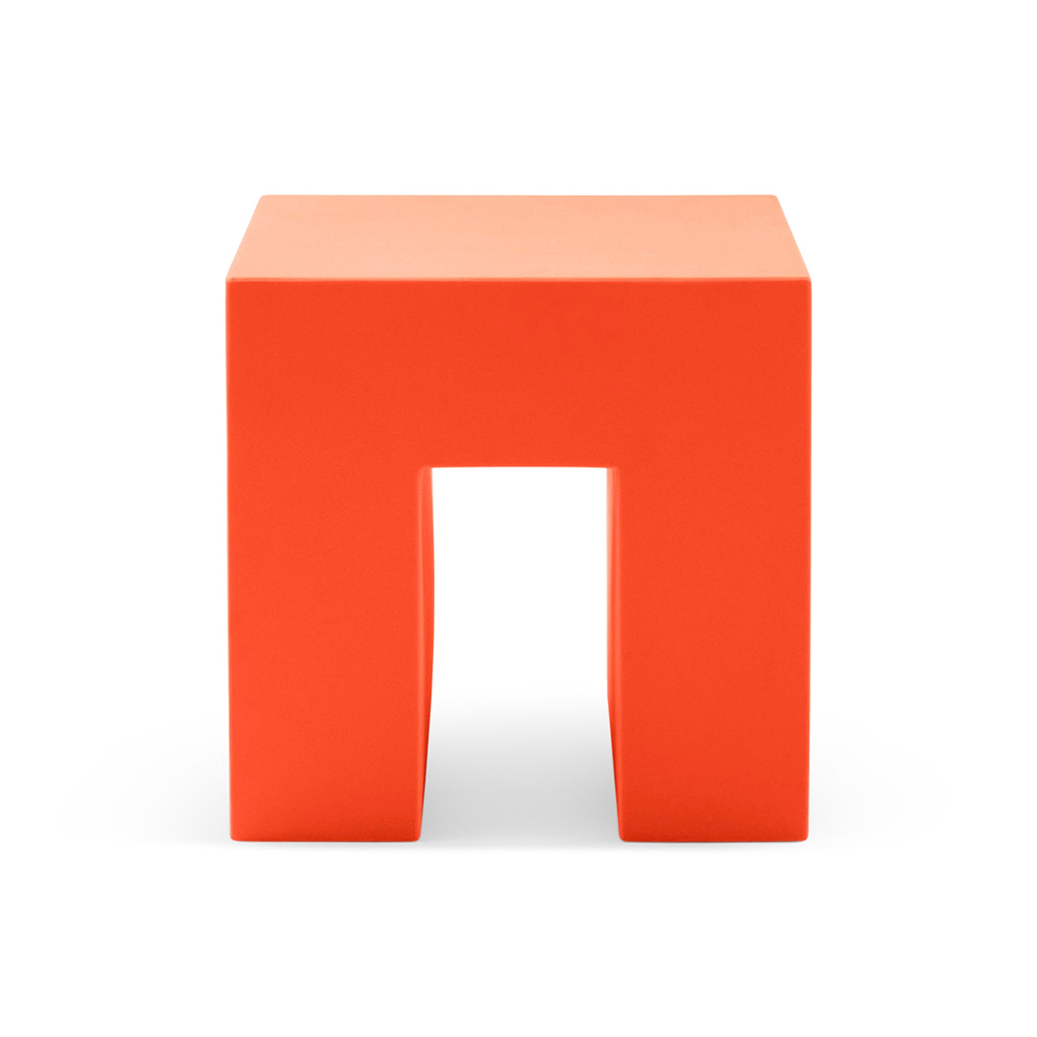 Vignelli Cube Stool from Heller - Orange