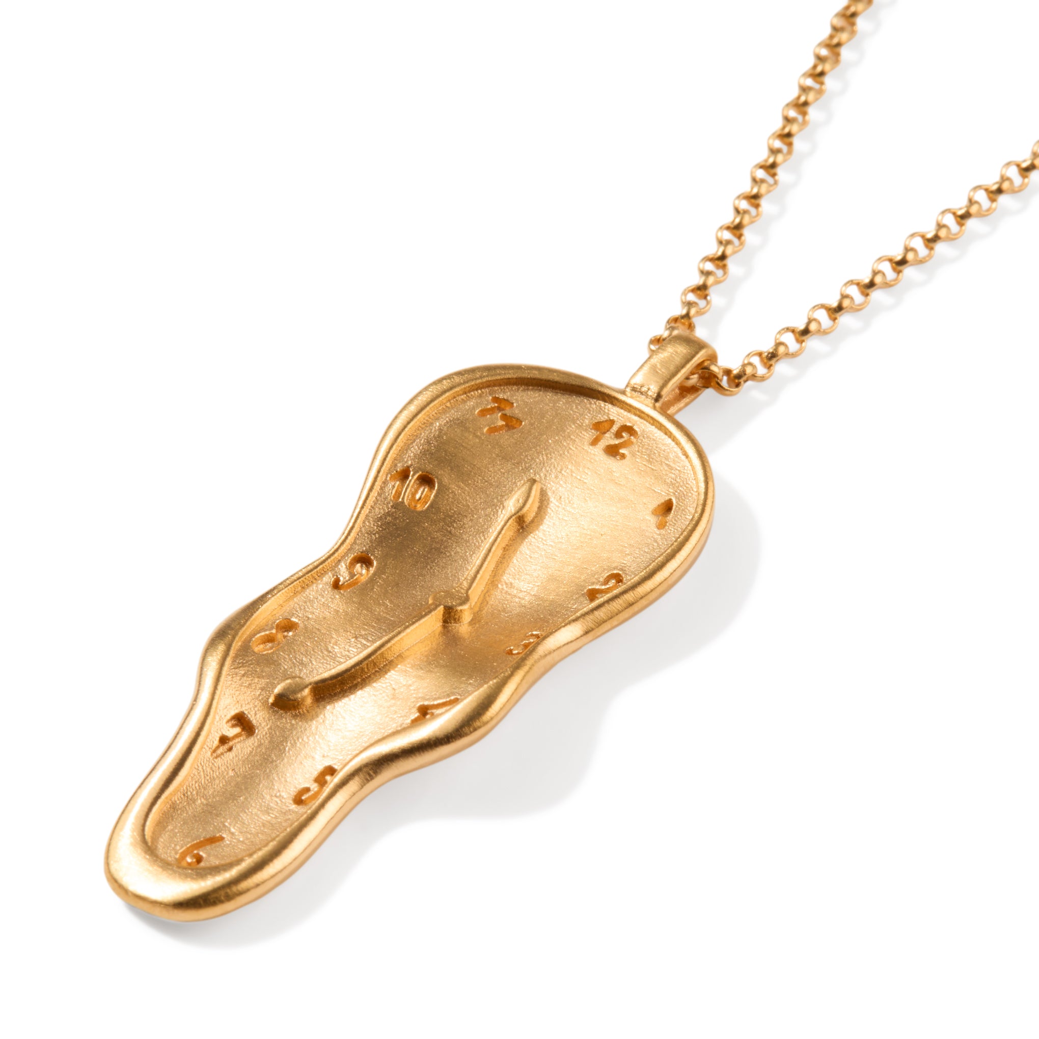 Salvador Dal?? Melting Clock Necklace - Gold - Image 3