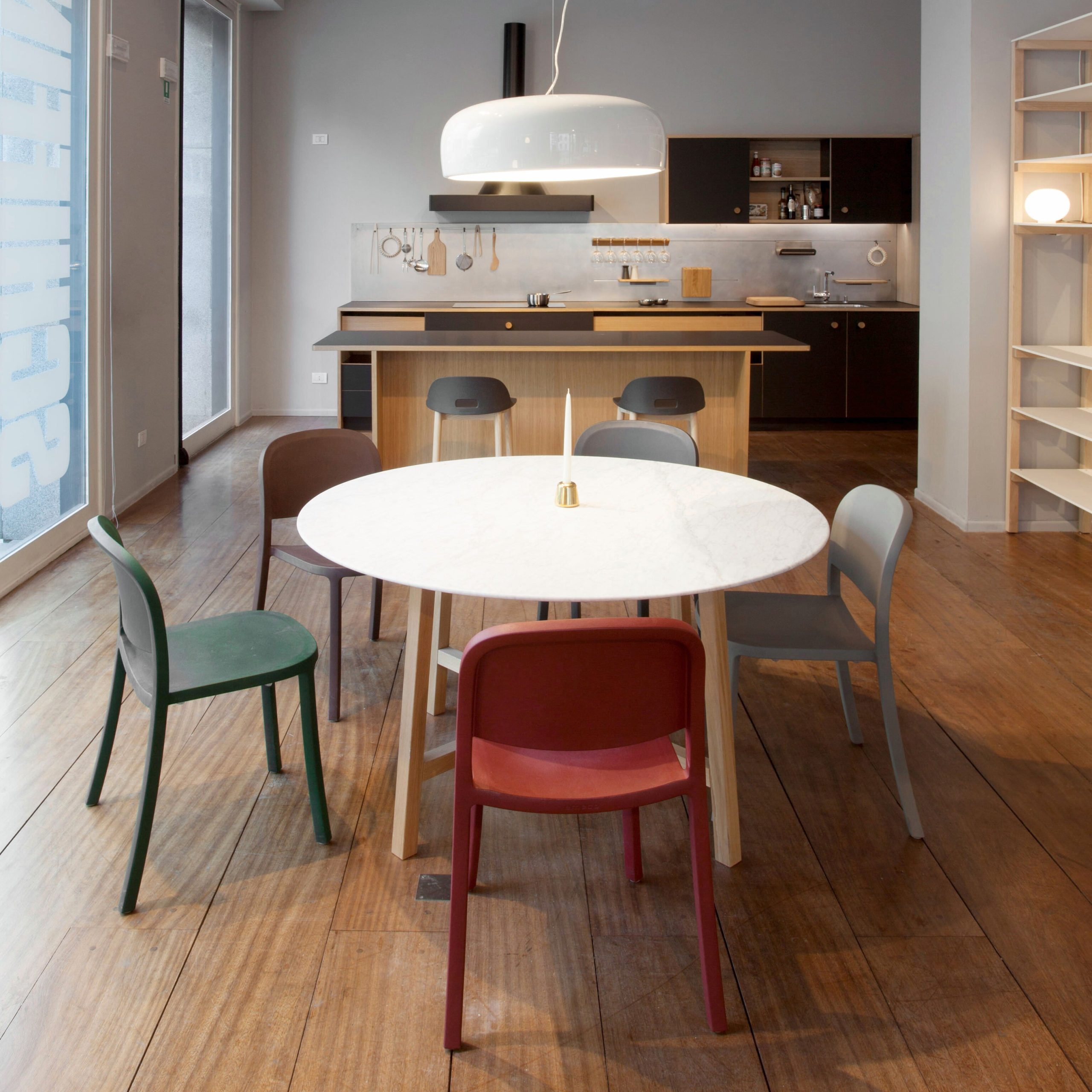 Emeco 1 Inch Reclaimed Stacking Chair - Bordeaux - Image 4