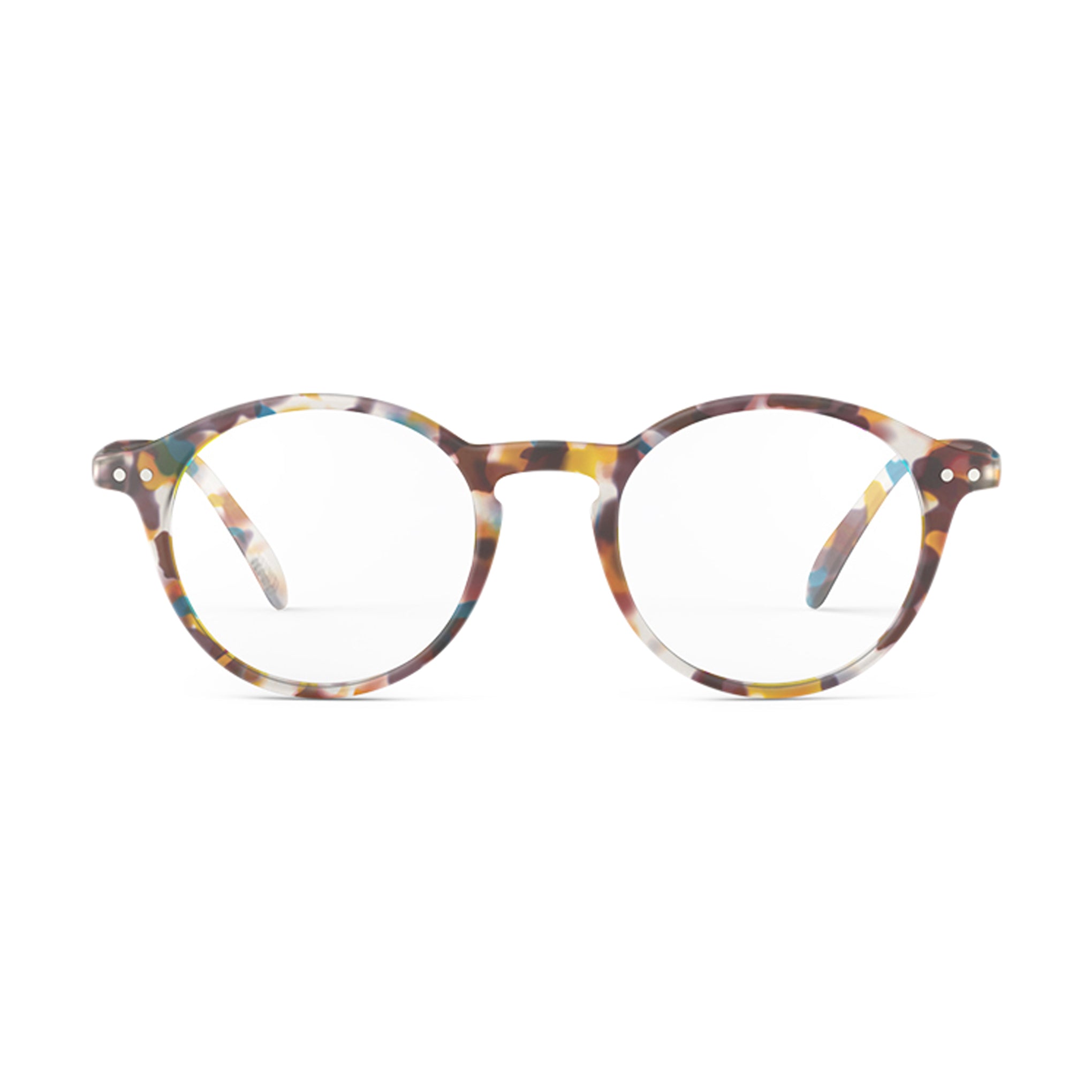 IZIPIZI Round Reading Glasses #D - Blue Tortoise