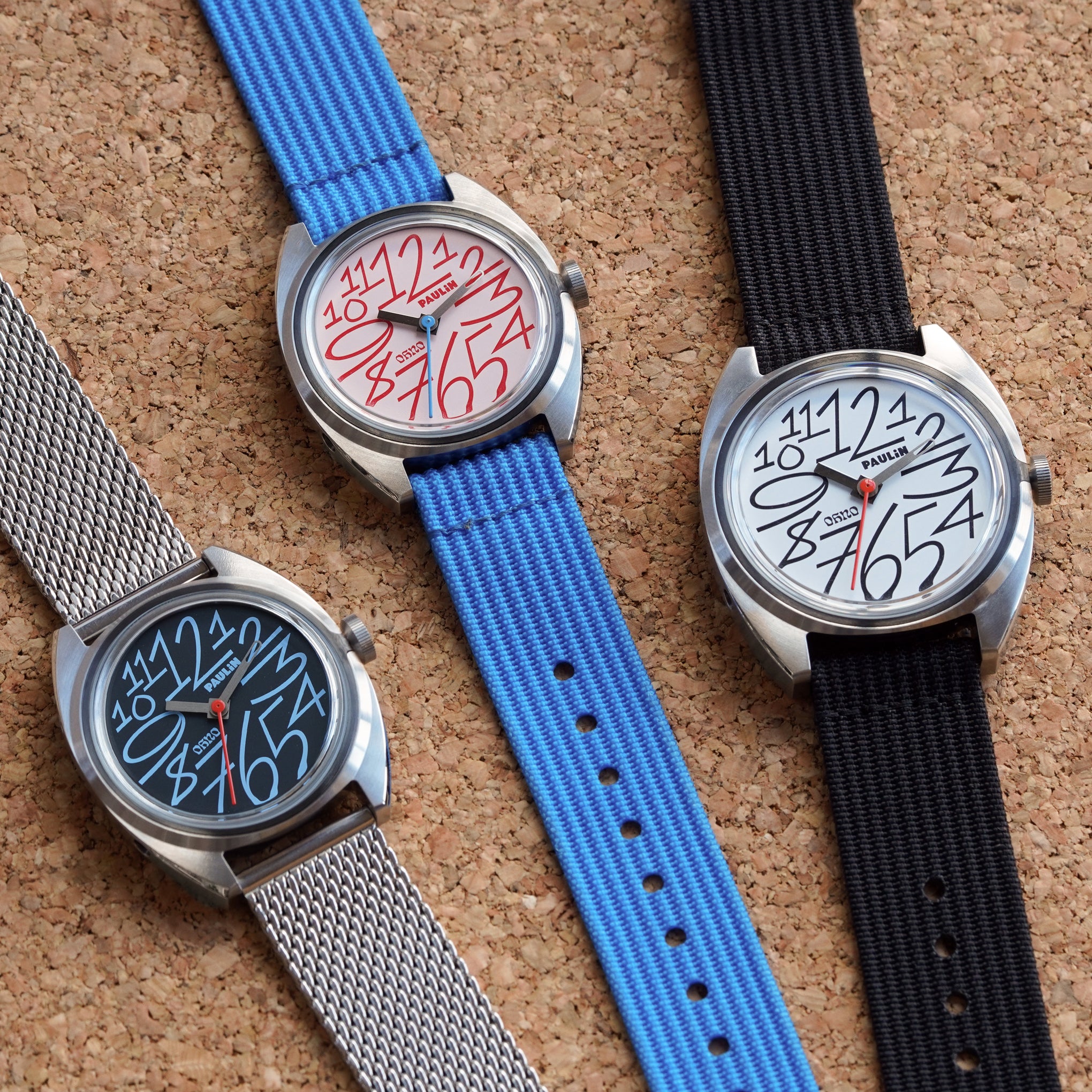 Paulin OH no Modul Quartz Watch - Red/ Blue - Image 5