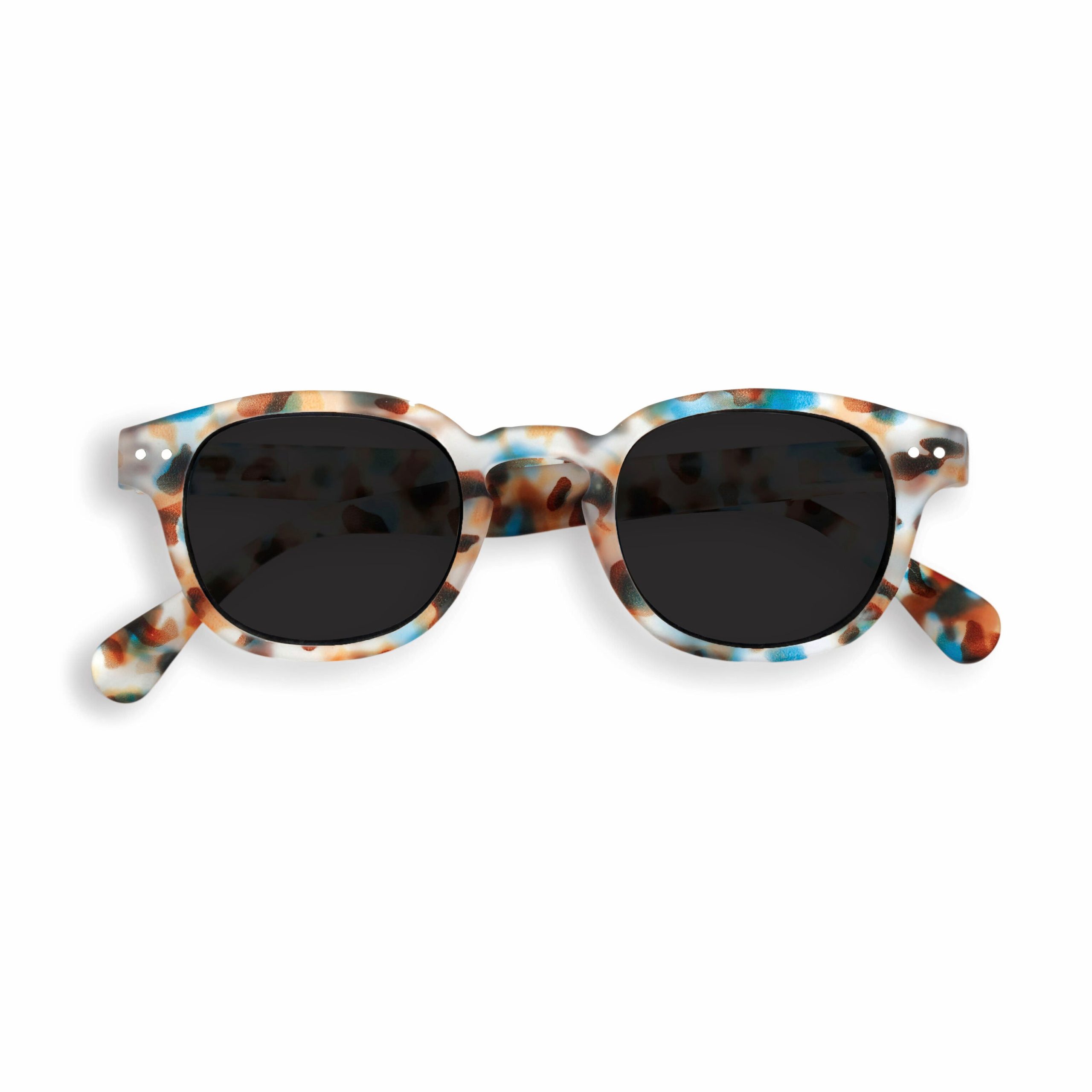 IZIPIZI Rounded-Edge Square Sunglasses #C - Blue Tortoise